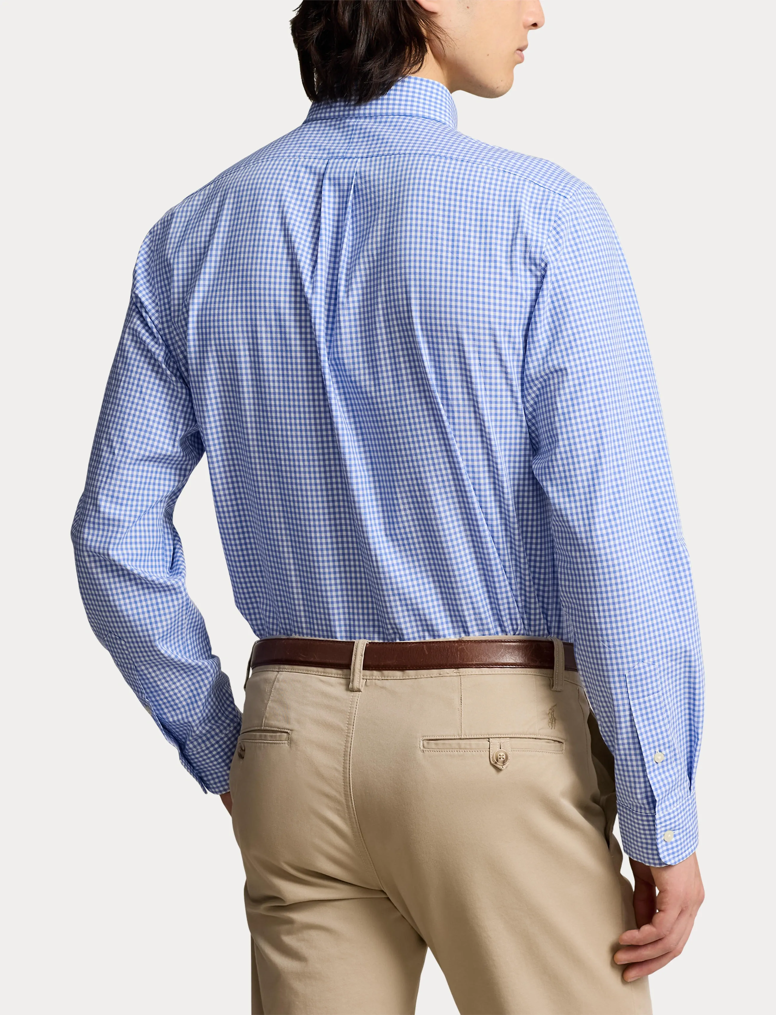 Polo Ralph Lauren Slim fit skjorta i blå poplin med stretchpoplin herr – bild 7