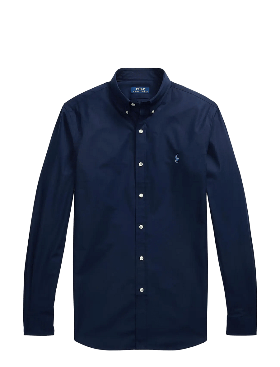 Polo Ralph Lauren - Slim Fit Striped Stretch Poplin Shirt - casual skjorter - newport navy - 1