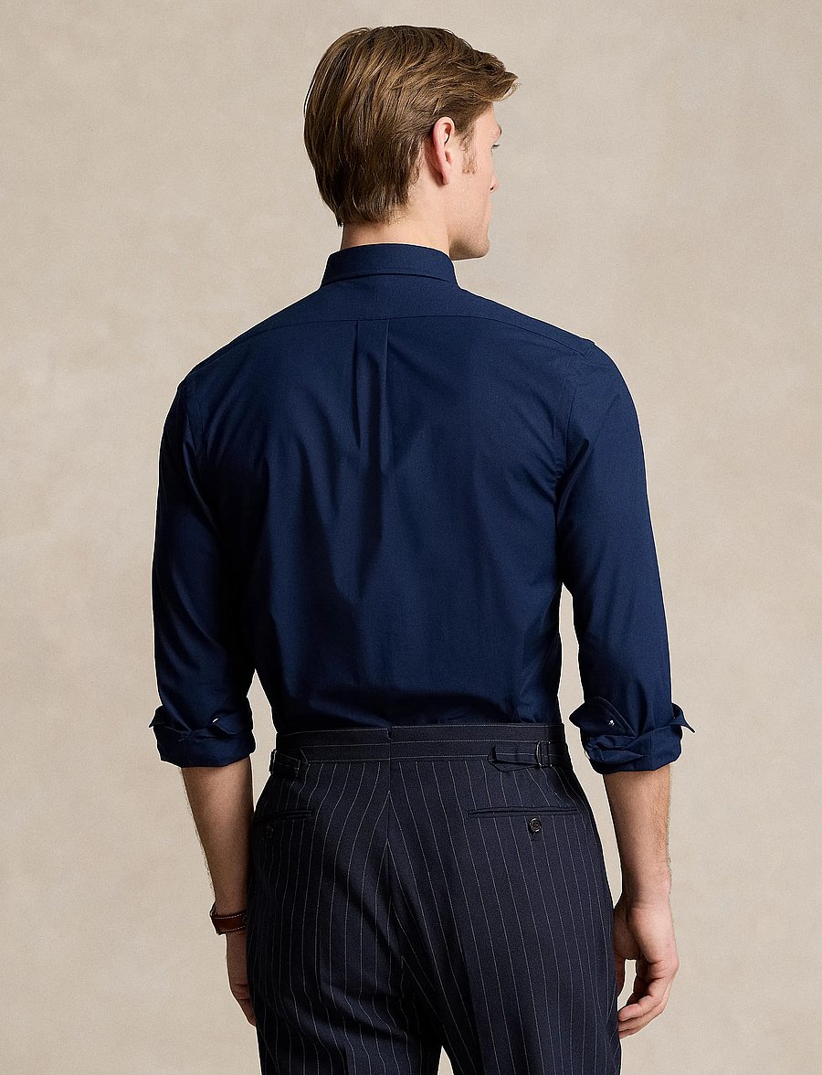 Polo Ralph Lauren - Slim Fit Striped Stretch Poplin Shirt - casual skjorter - newport navy - 2