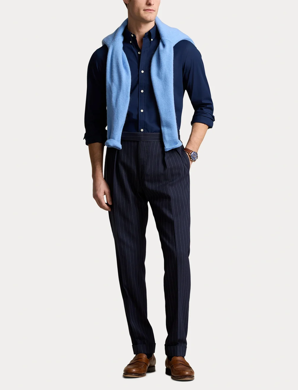 Polo Ralph Lauren - 50/1 BISTRCH POPLIN-SLBDPPCS - basic-hemden - newport navy - 4