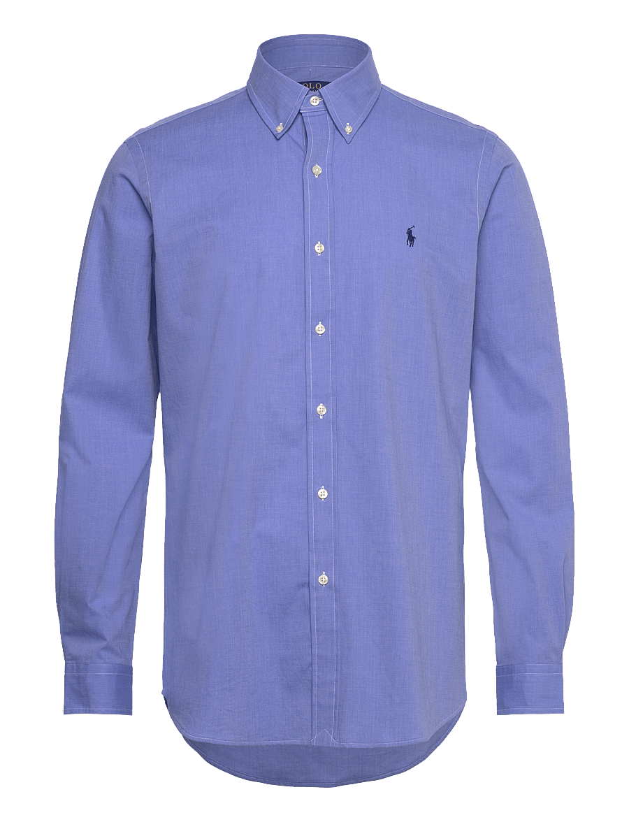 Polo Ralph Lauren - Custom Fit Stretch Poplin Shirt - vabaajasärgid - 2865 blue end on - 0
