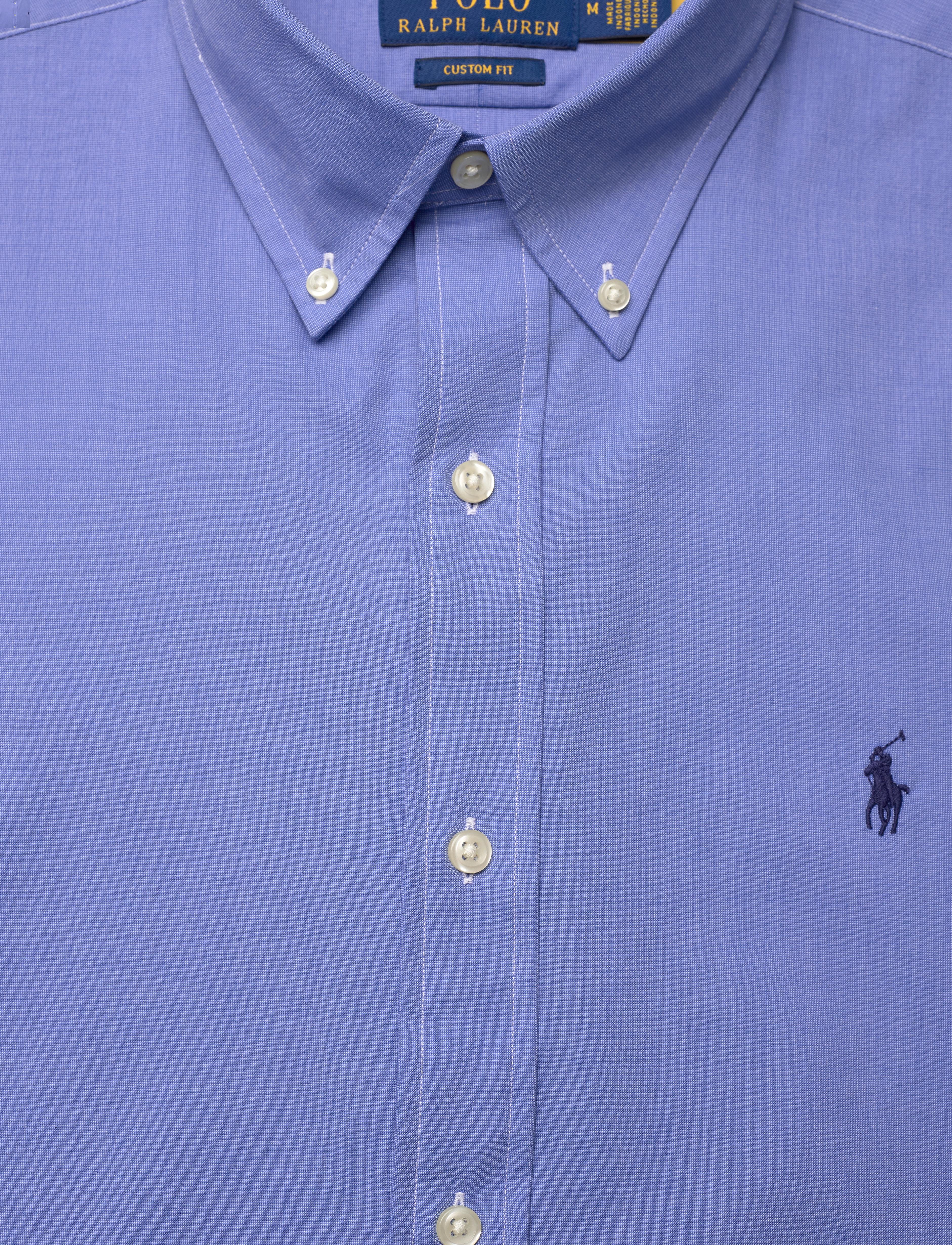 Polo Ralph Lauren - Custom Fit Stretch Poplin Shirt - casual skjorter - 2865 blue end on - 2