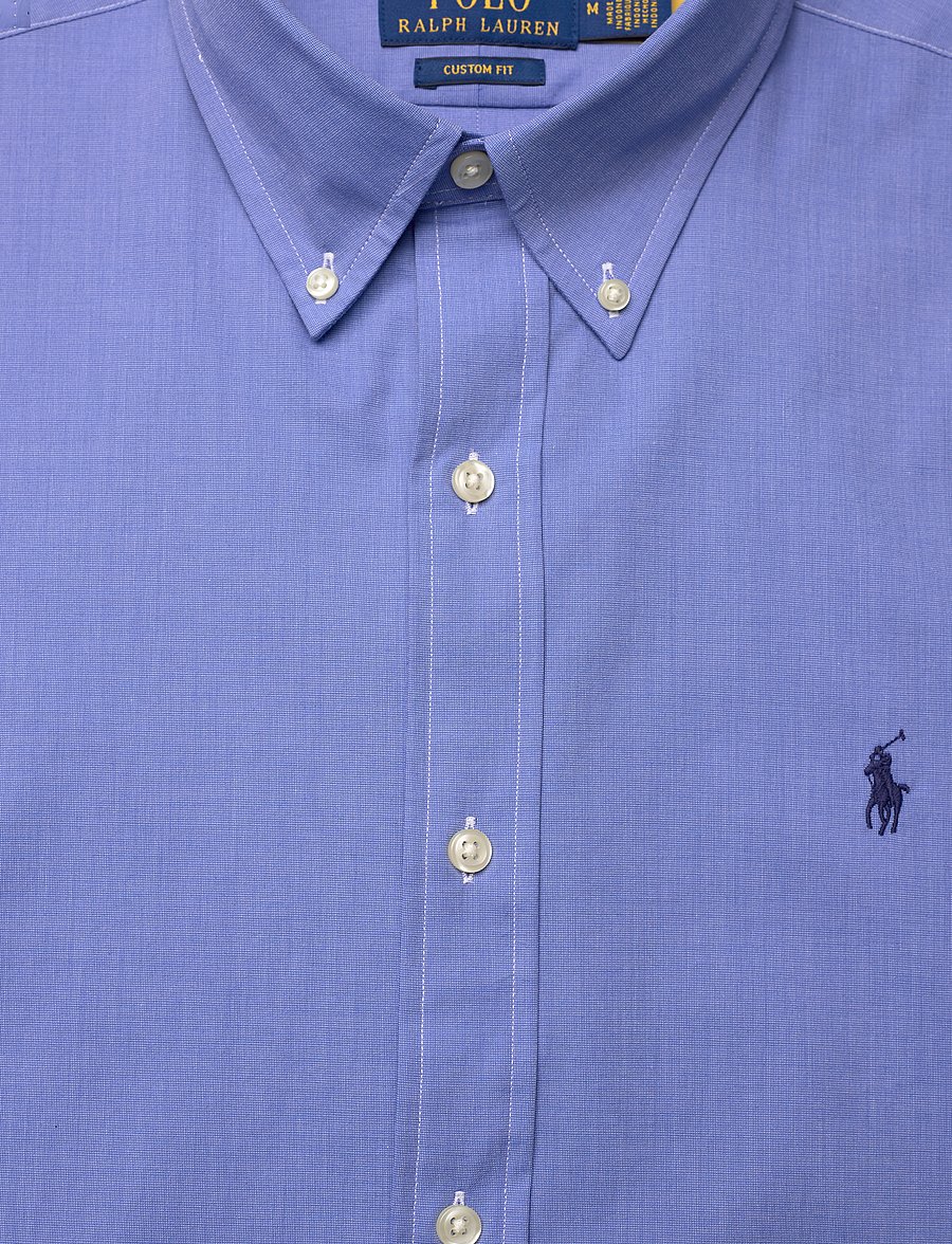 Polo Ralph Lauren - Custom Fit Stretch Poplin Shirt - vabaajasärgid - 2865 blue end on - 2