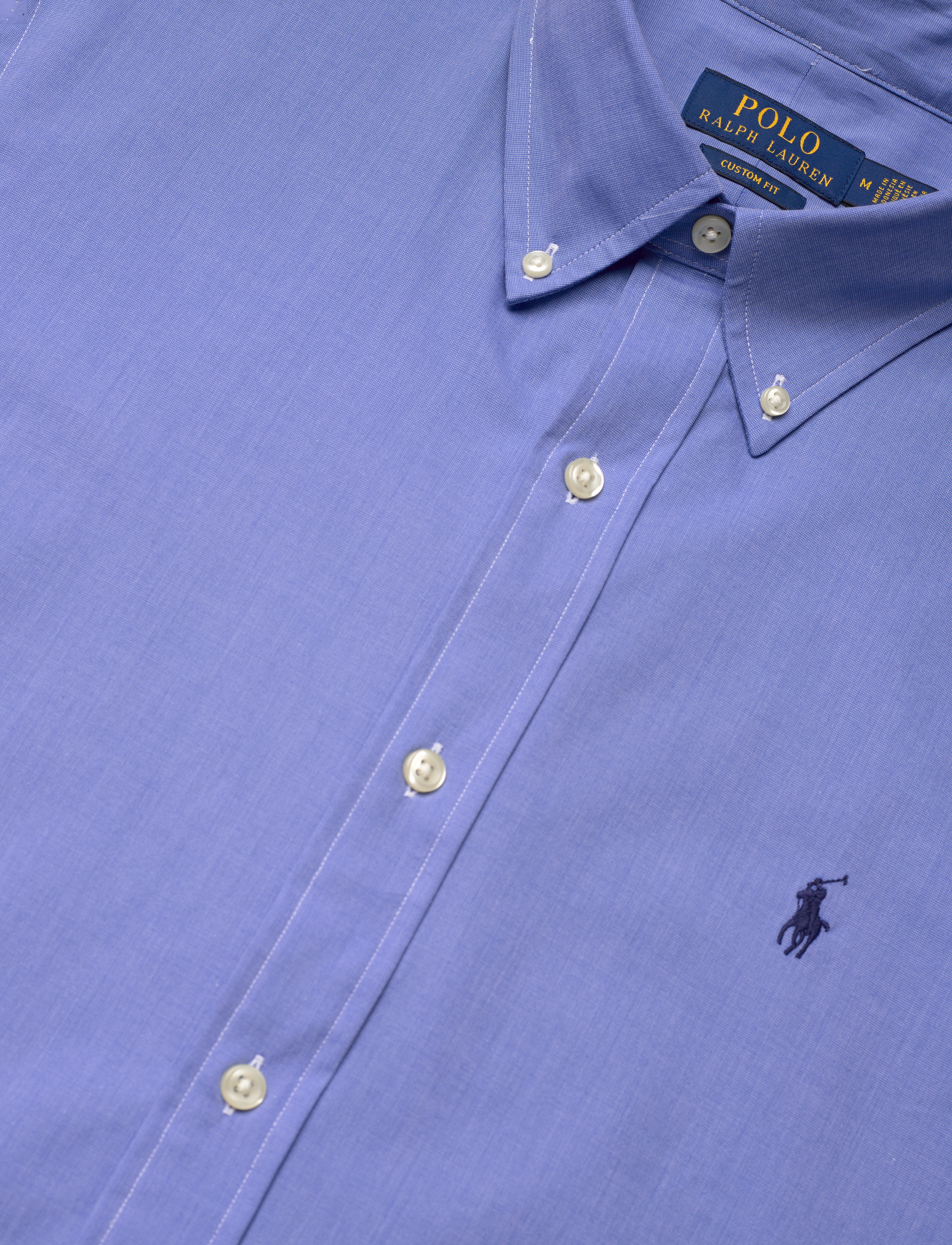 Polo Ralph Lauren - Custom Fit Stretch Poplin Shirt - casual skjorter - 2865 blue end on - 3