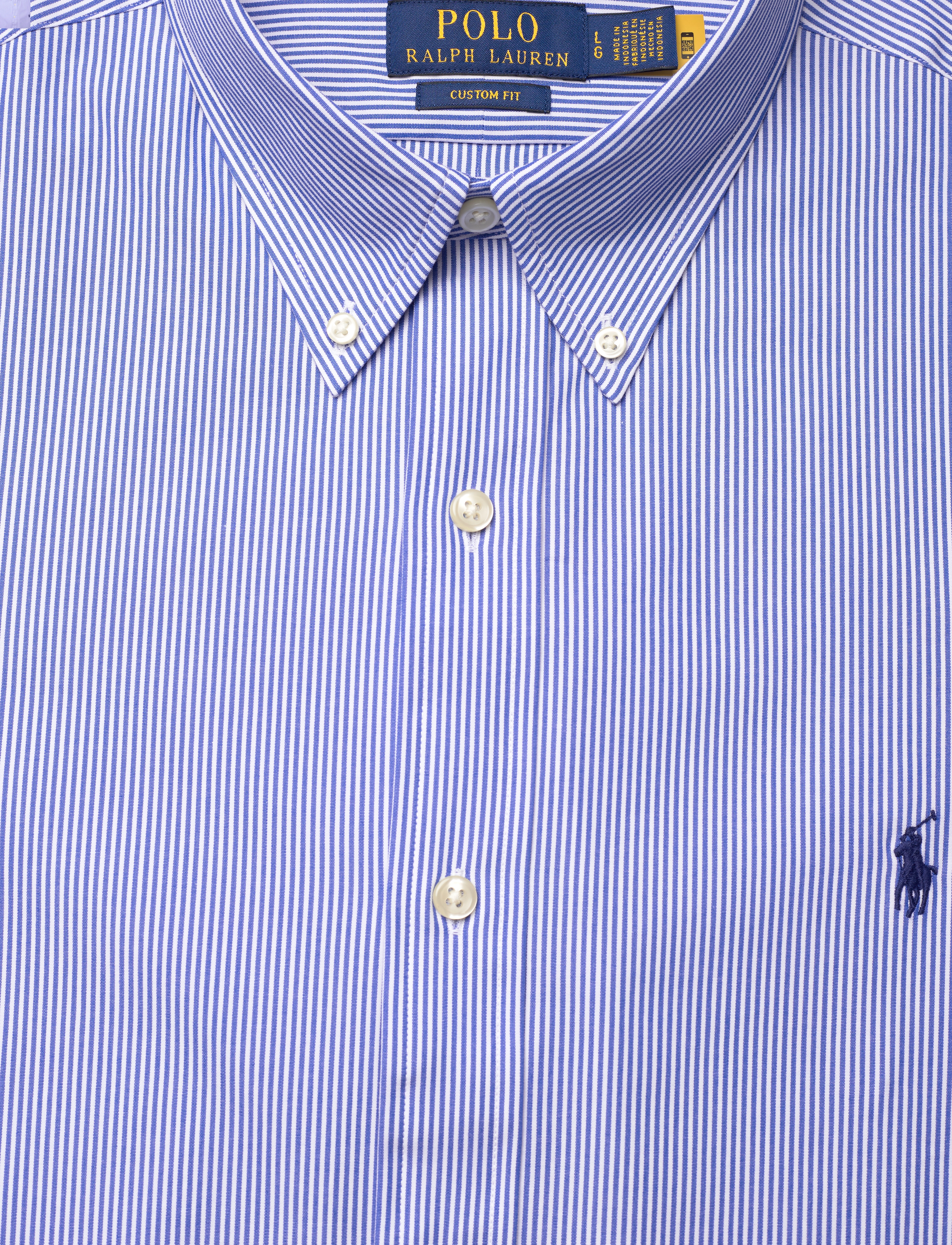Polo Ralph Lauren - Custom Fit Stretch Poplin Shirt - casual hemden - 2866 blue/white h - 2