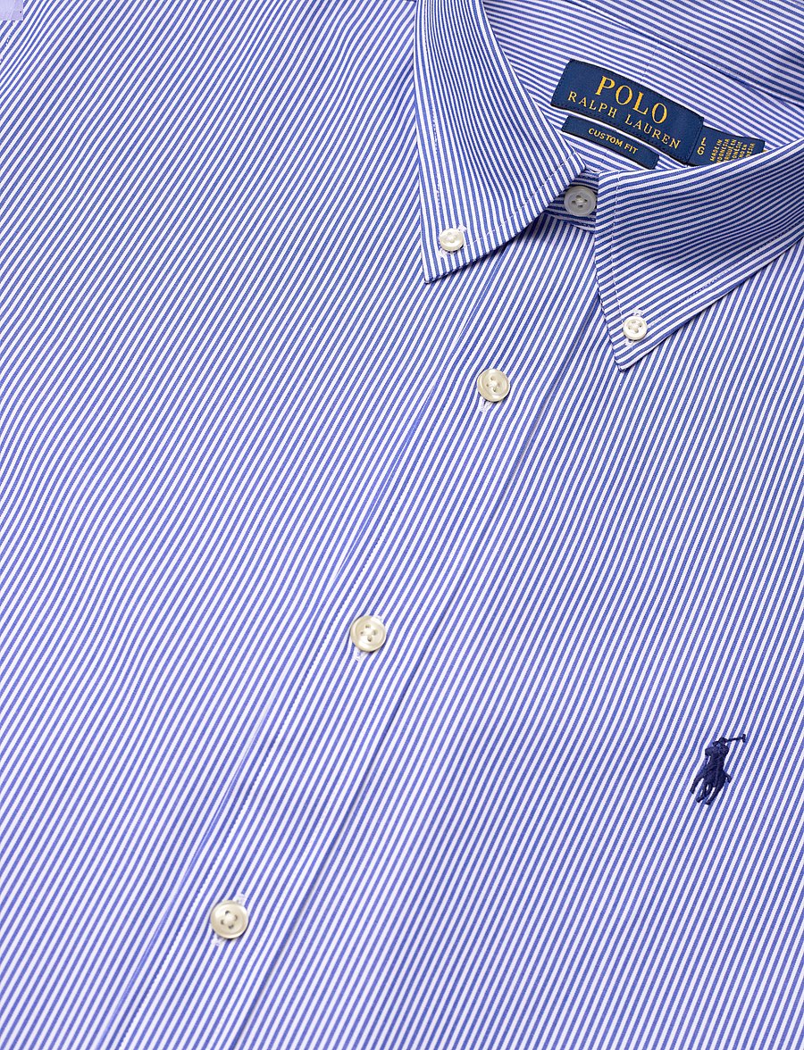Polo Ralph Lauren - Custom Fit Stretch Poplin Shirt - casual skjorter - 2866 blue/white h - 3