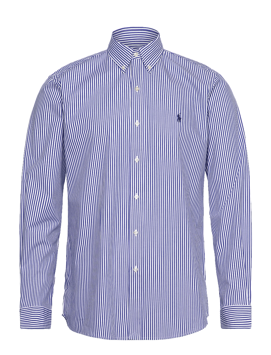 Polo Ralph Lauren - Custom Fit Stretch Poplin Shirt - casual shirts - blue/white bengal - 0