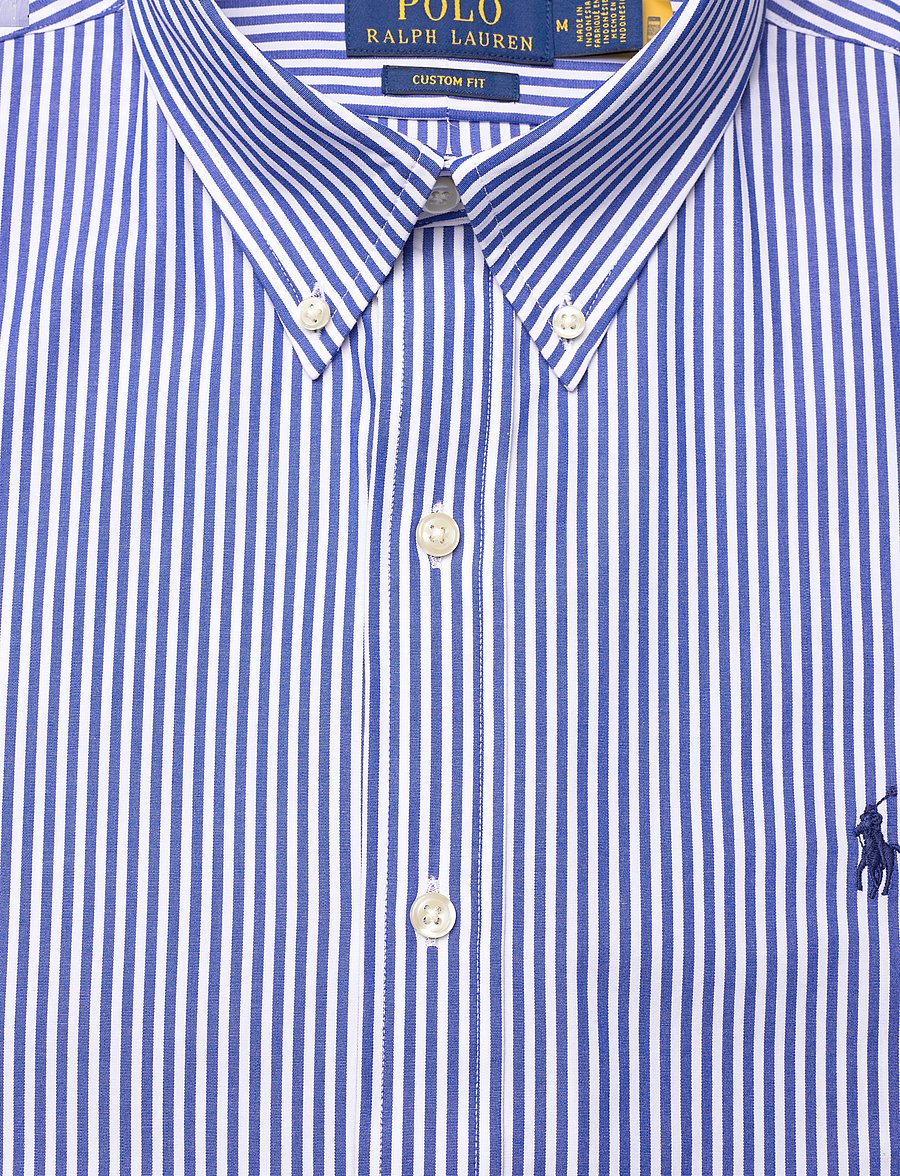 Polo Ralph Lauren - Custom Fit Stretch Poplin Shirt - casual shirts - blue/white bengal - 2