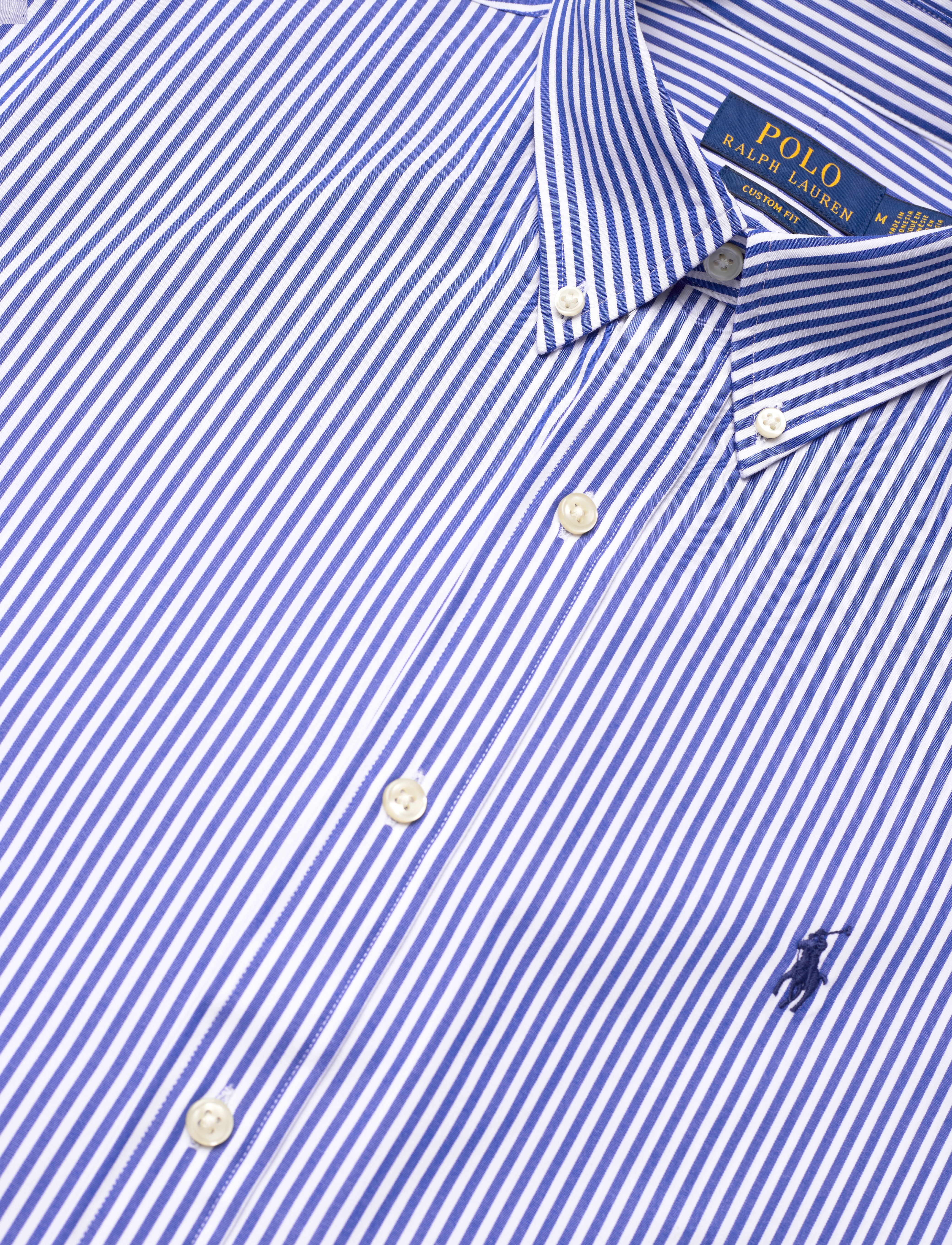 Polo Ralph Lauren - Custom Fit Stretch Poplin Shirt - casual skjorter - blue/white bengal - 3