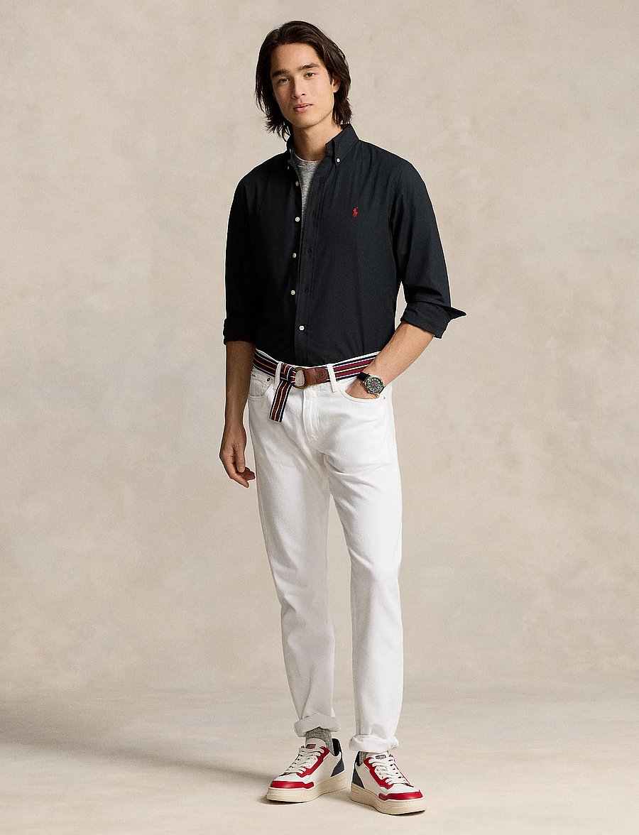 Polo Ralph Lauren - Custom Fit Stretch Poplin Shirt - casual skjorter - polo black - 0