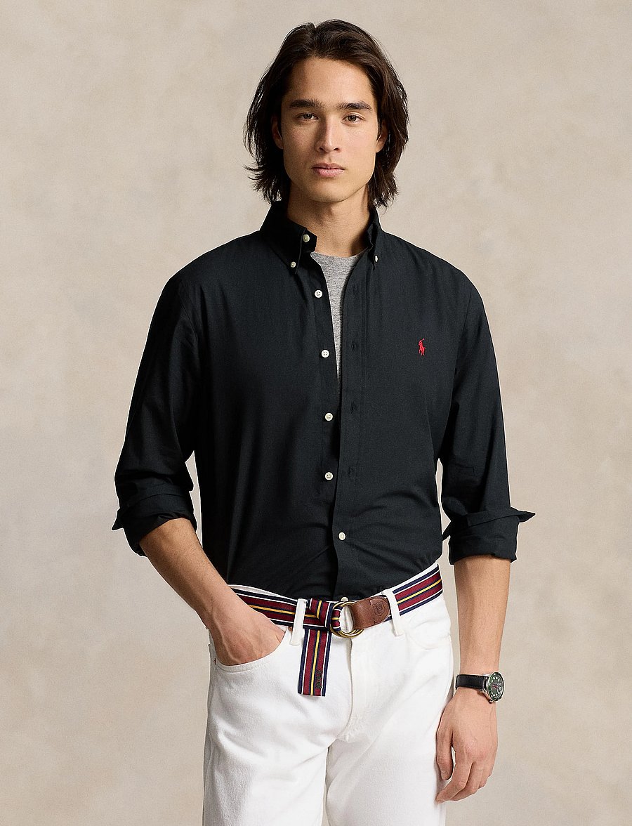 Polo Ralph Lauren - Custom Fit Stretch Poplin Shirt - casual skjorter - polo black - 4