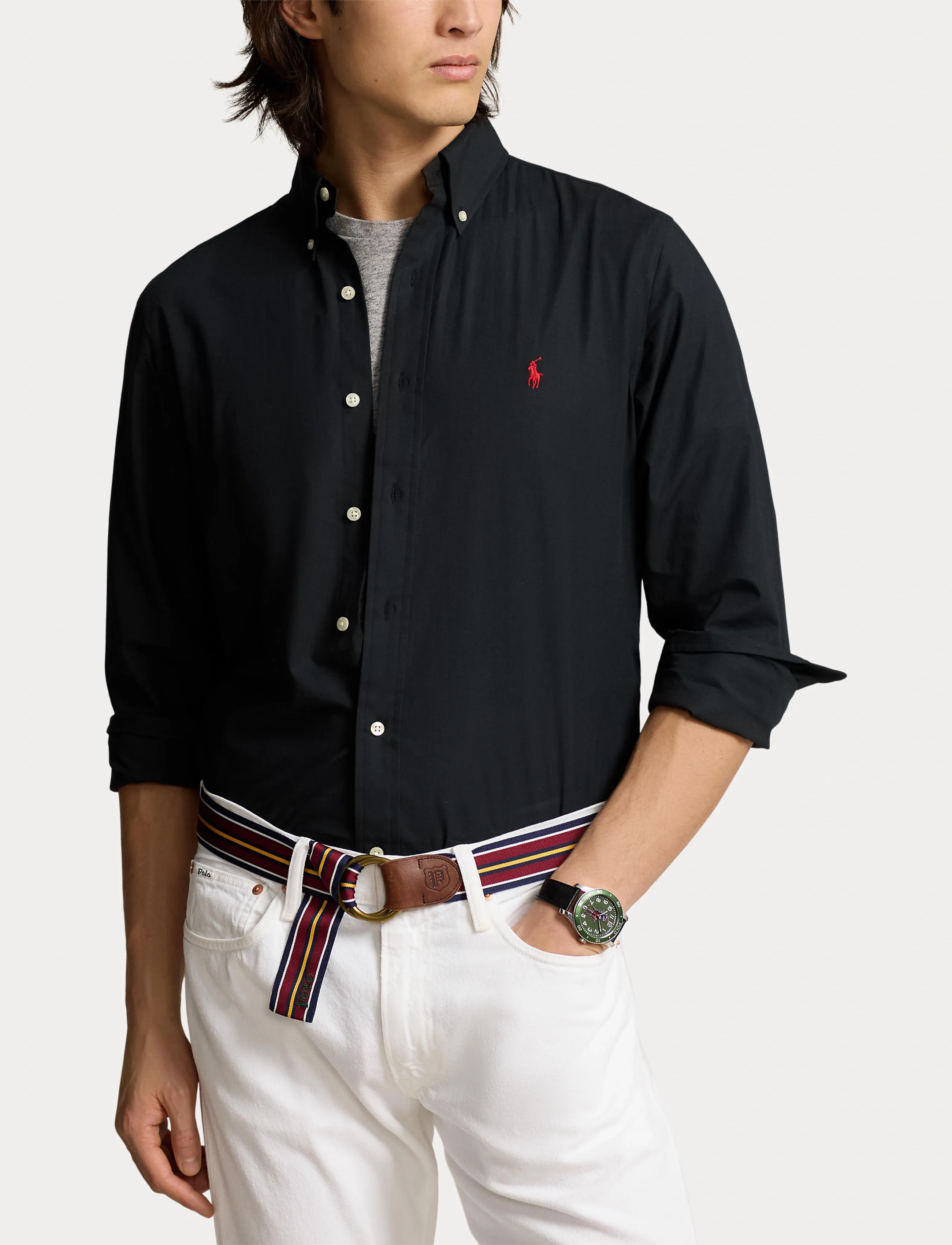 Polo Ralph Lauren Custom Fit Stretch Poplin Shirt casual skjortor herr – bild 5