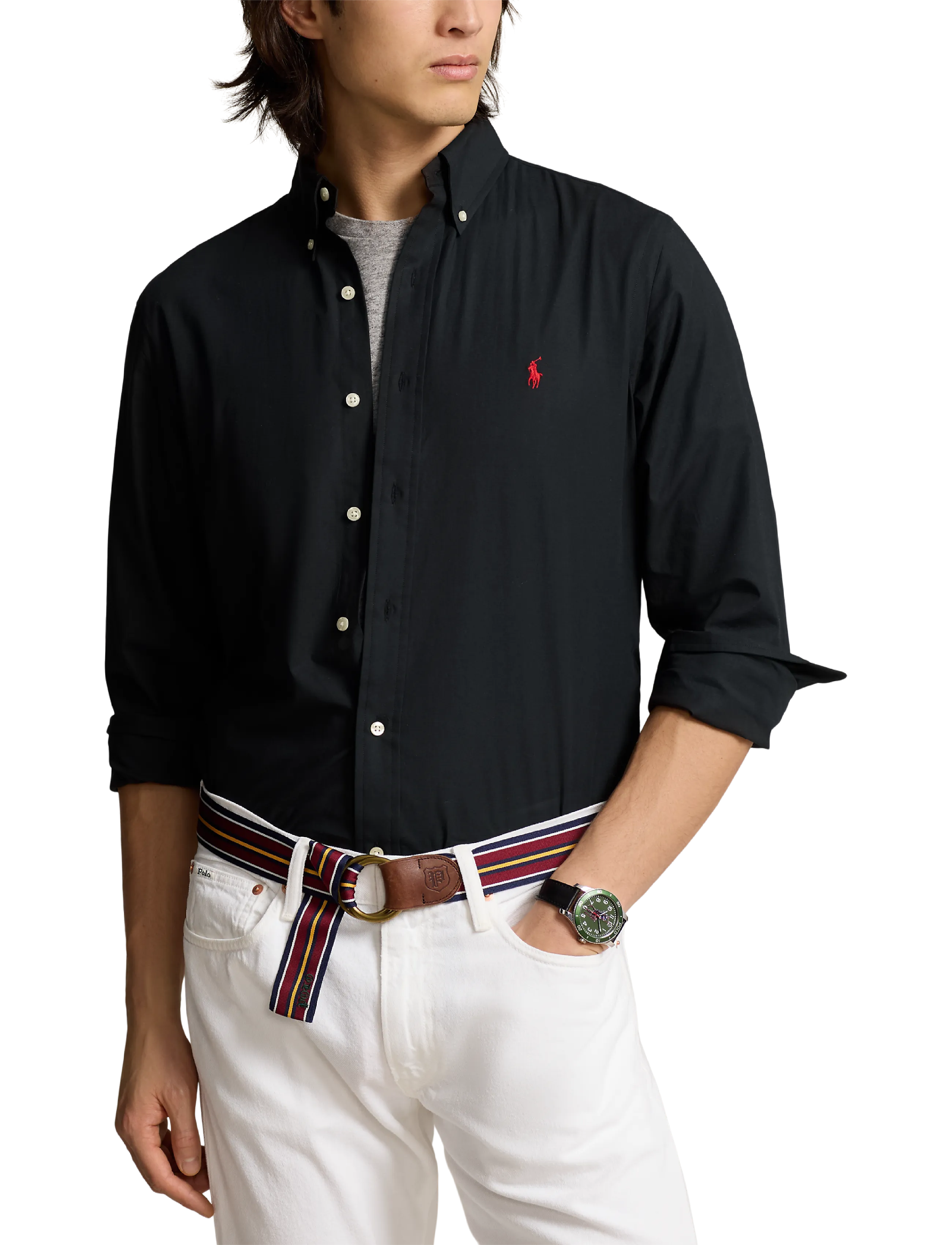 Polo Ralph Lauren Custom Fit Stretch Poplin Shirt casual skjortor herr – bild 8