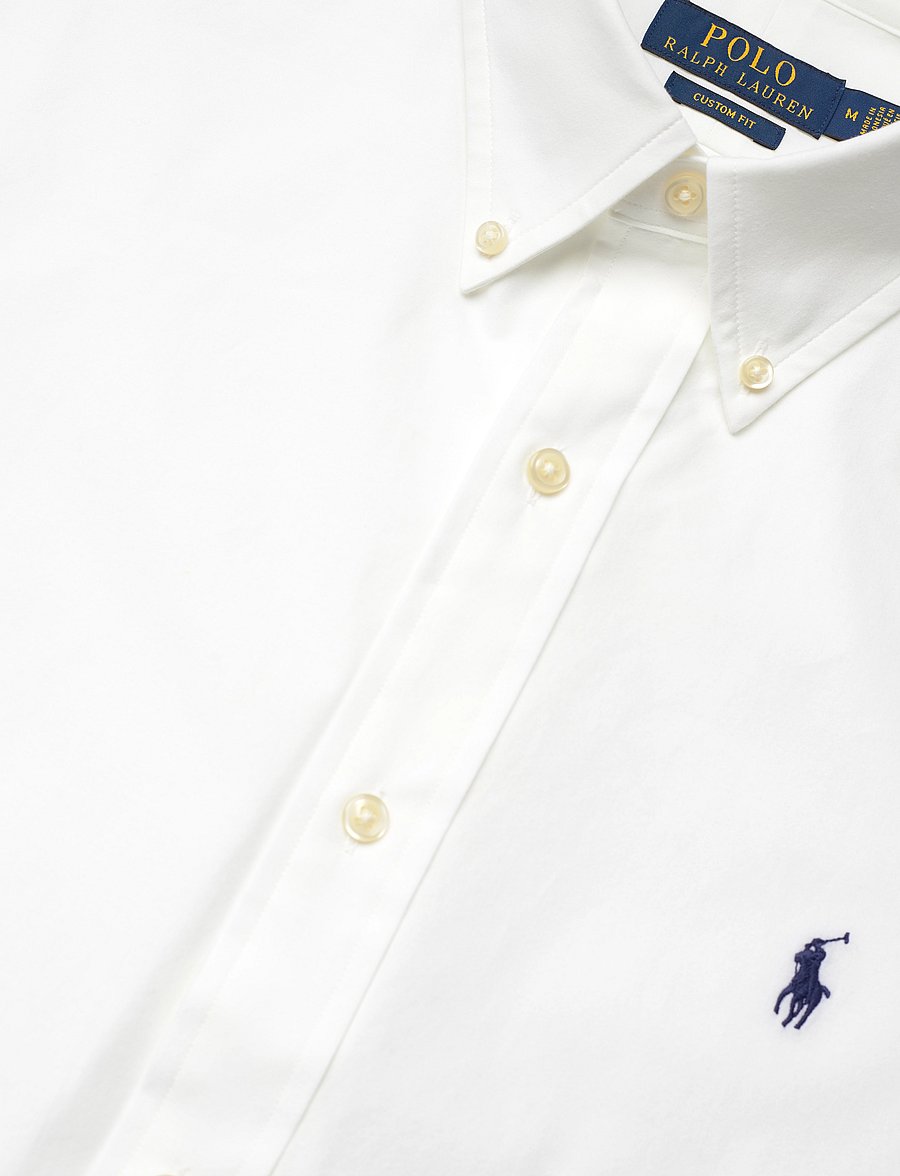 Polo Ralph Lauren - Custom Fit Stretch Poplin Shirt - casual - white - 3