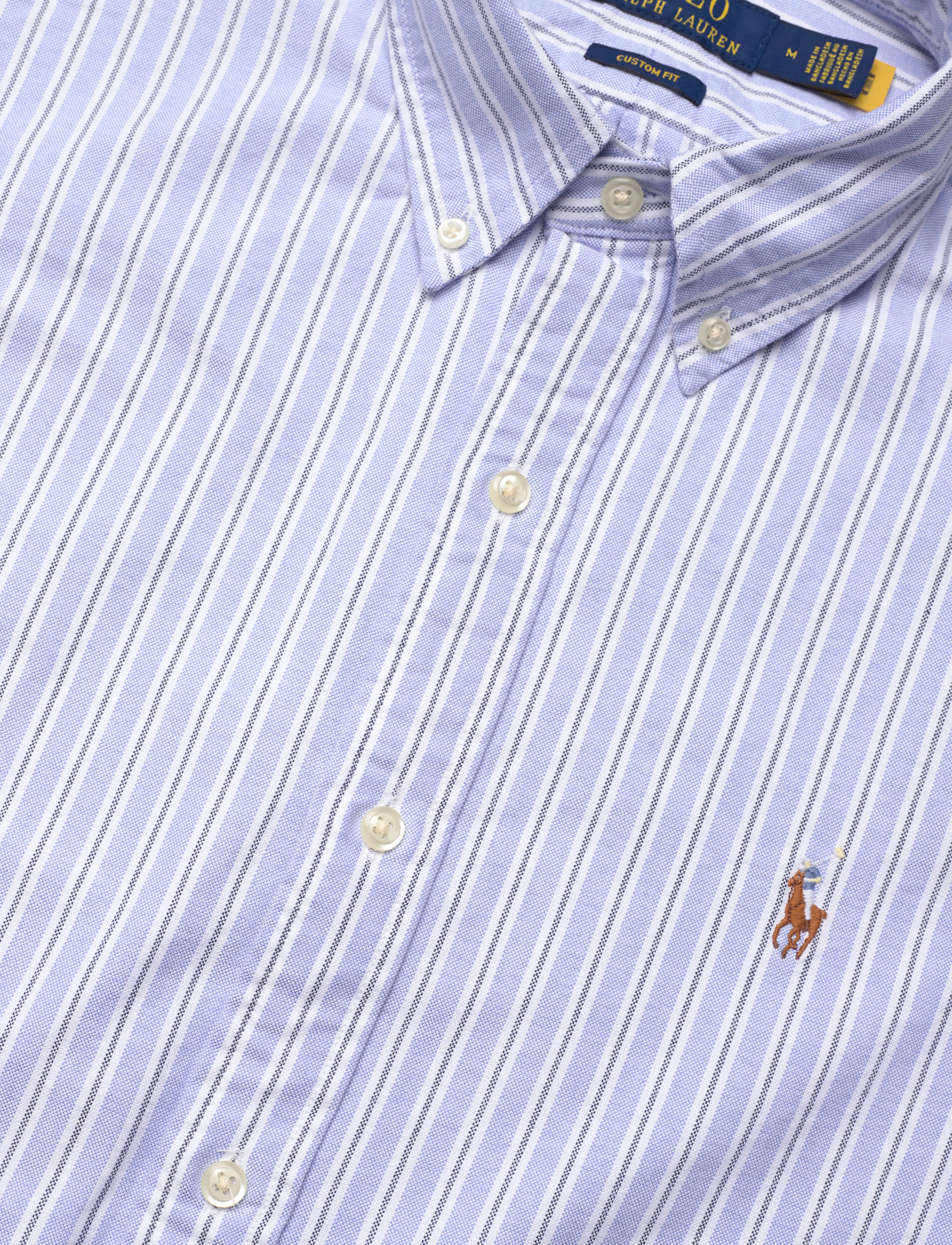 Polo Ralph Lauren - Custom Fit Striped Oxford Shirt - 4331a blue/white - 3