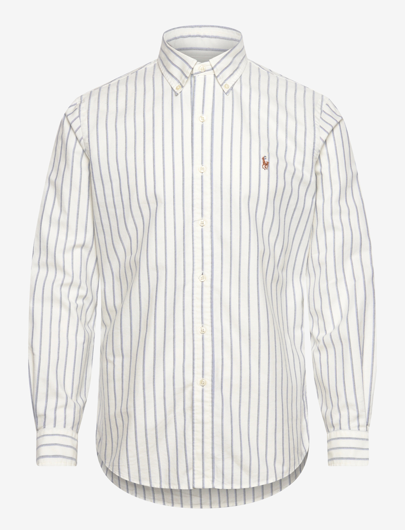 Polo Ralph Lauren - Custom Fit Striped Oxford Shirt - basic skjortor - 6832e white blue - 0