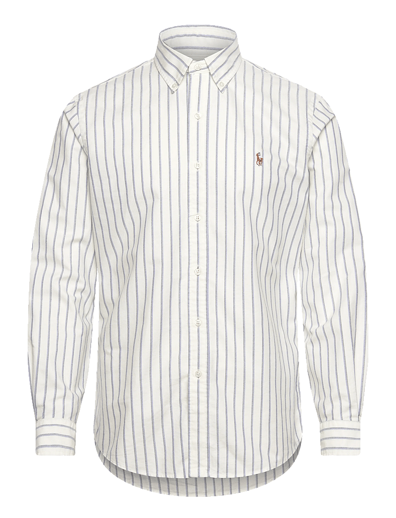 Polo Ralph Lauren - Custom Fit Striped Oxford Shirt - basic skjortor - 6832e white blue - 0