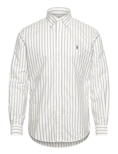 Polo Ralph Lauren Custom Fit Striped Oxford Shirt - Shirts - 6832E WHITE BLUE / white