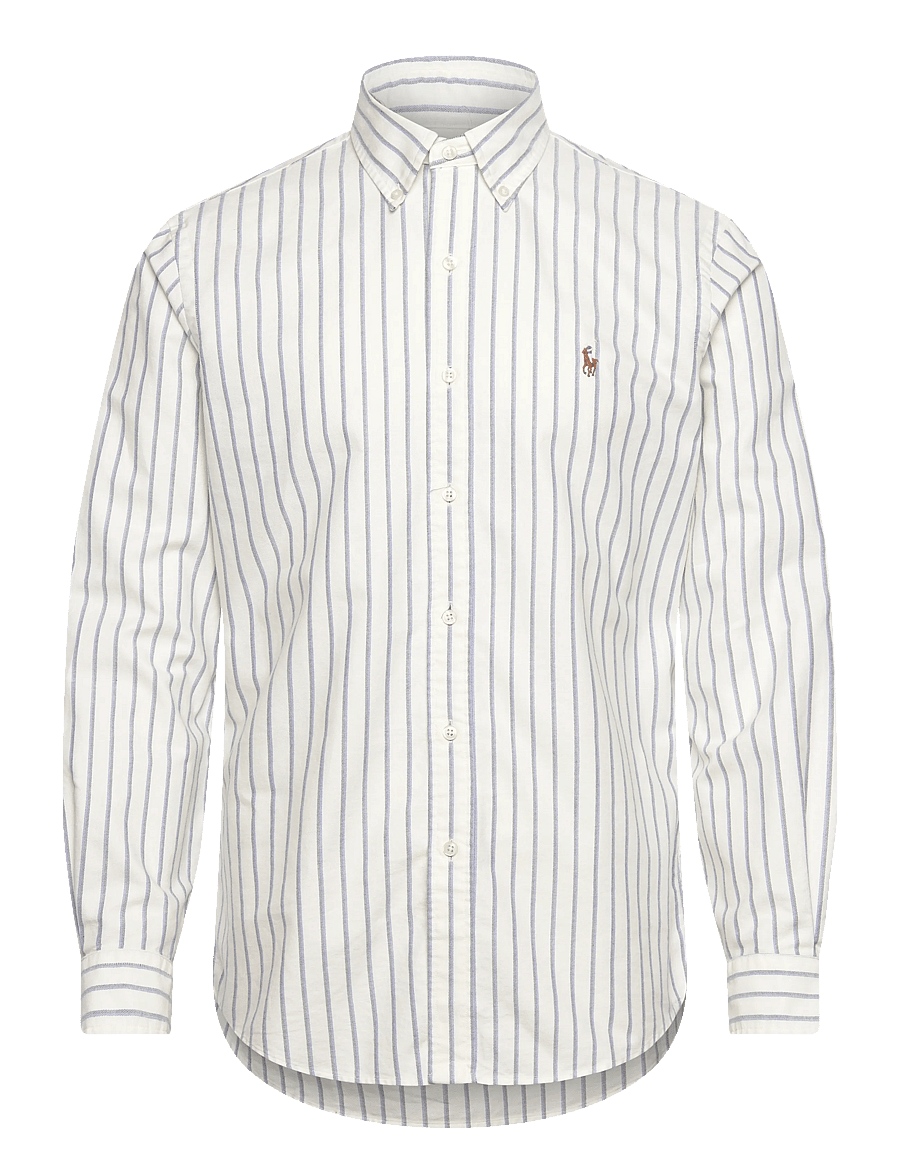 Polo Ralph Lauren - Custom Fit Striped Oxford Shirt - striped shirts - 6832e white blue - 0