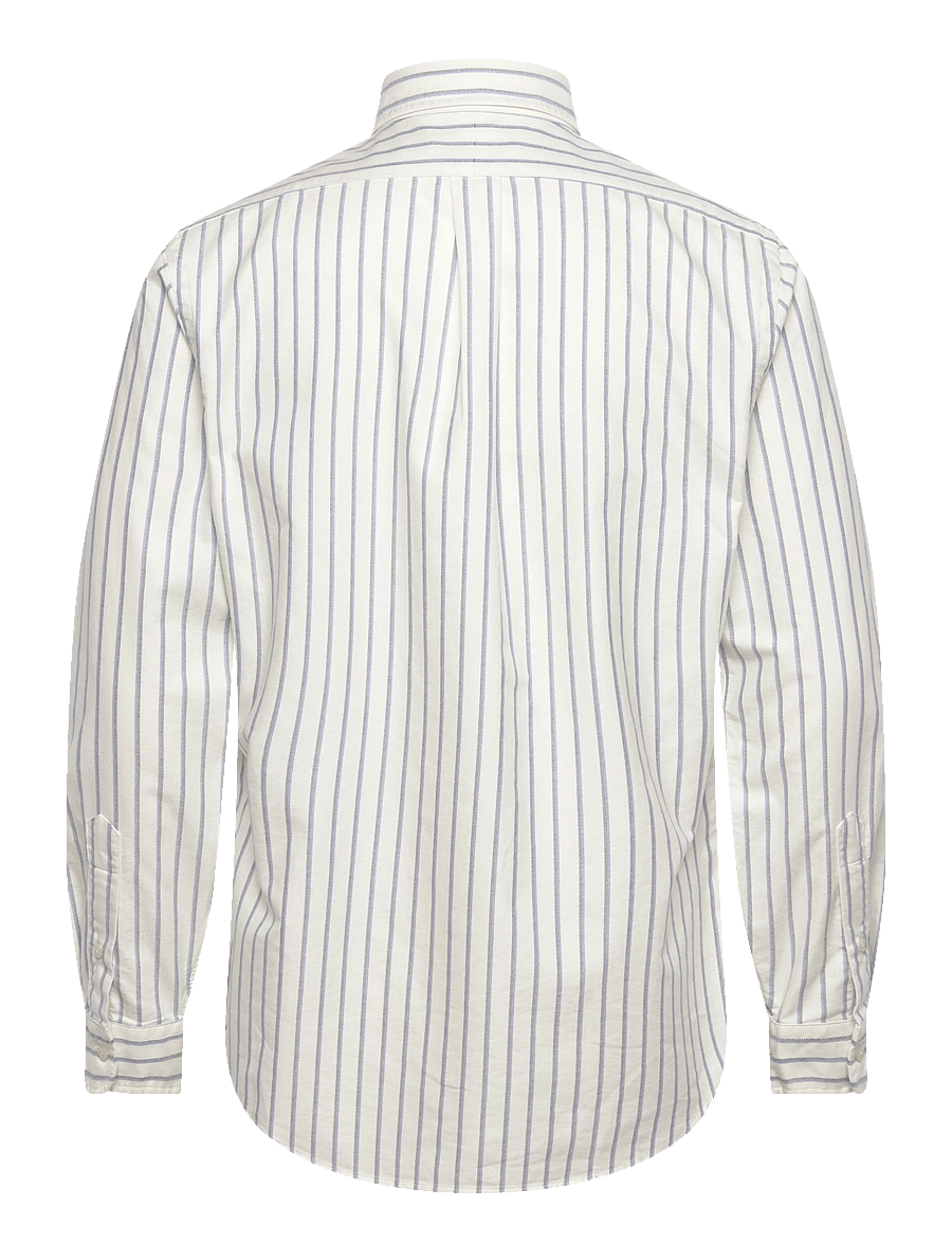 Polo Ralph Lauren - Custom Fit Striped Oxford Shirt - striped shirts - 6832e white blue - 1