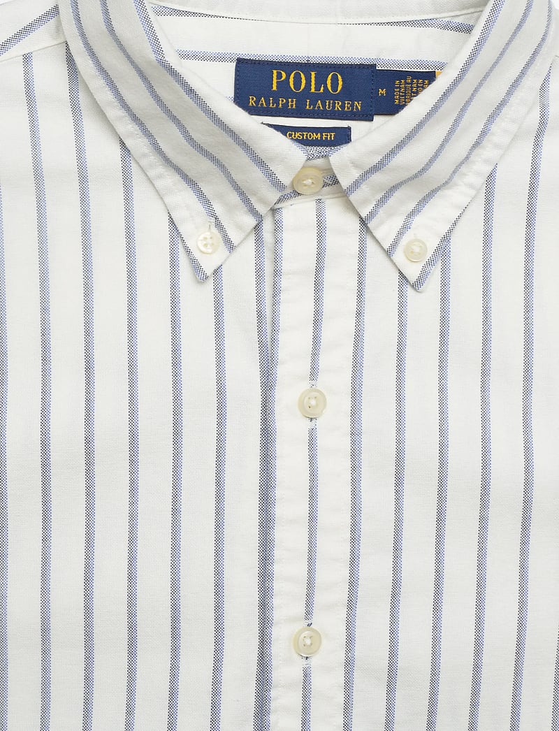 Polo Ralph Lauren - Custom Fit Striped Oxford Shirt - basic skjortor - 6832e white blue - 2
