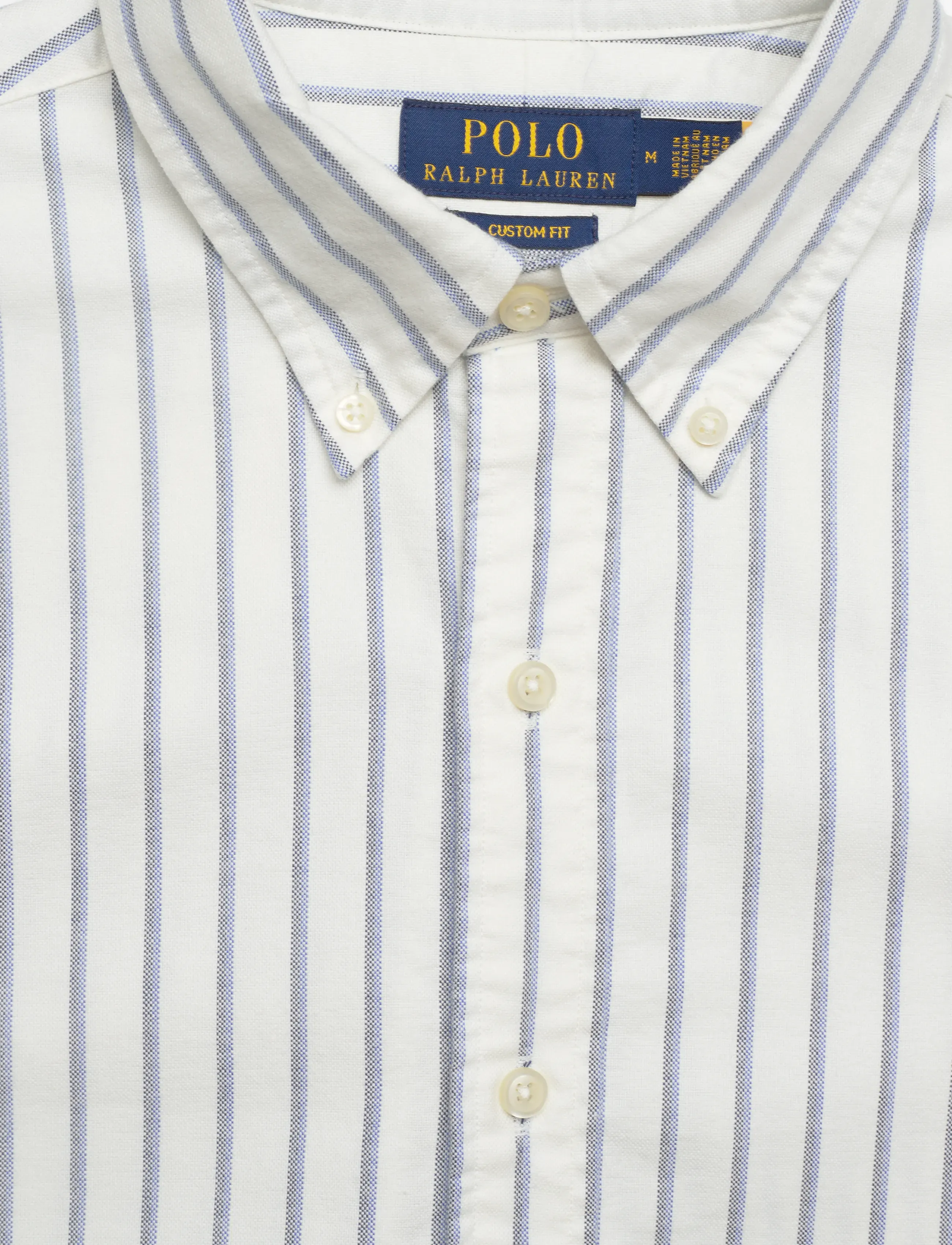 Polo Ralph Lauren - Custom Fit Striped Oxford Shirt - striped shirts - 6832e white blue - 2