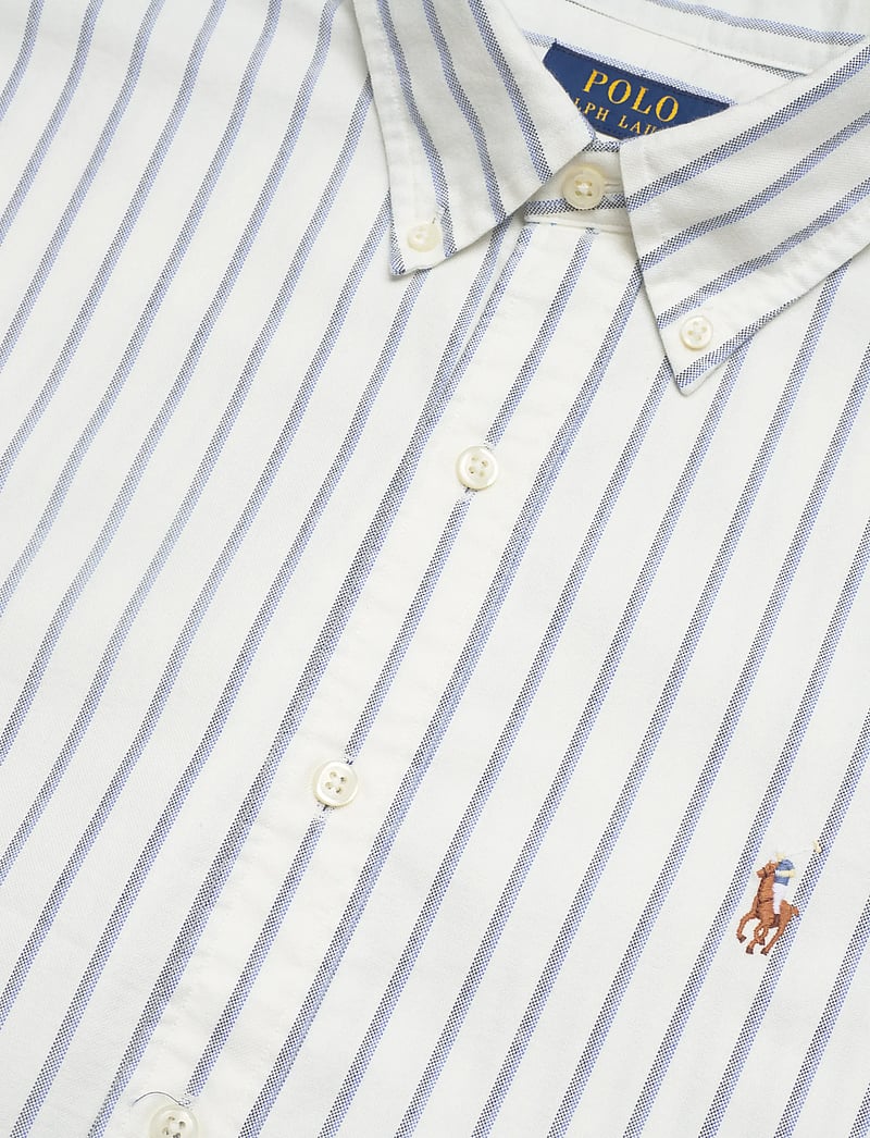 Polo Ralph Lauren - Custom Fit Striped Oxford Shirt - basic skjortor - 6832e white blue - 3