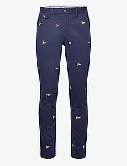 Polo Ralph Lauren - Stretch Slim Fit Embroidered Pant - chinos - newport navy w/fl - 0