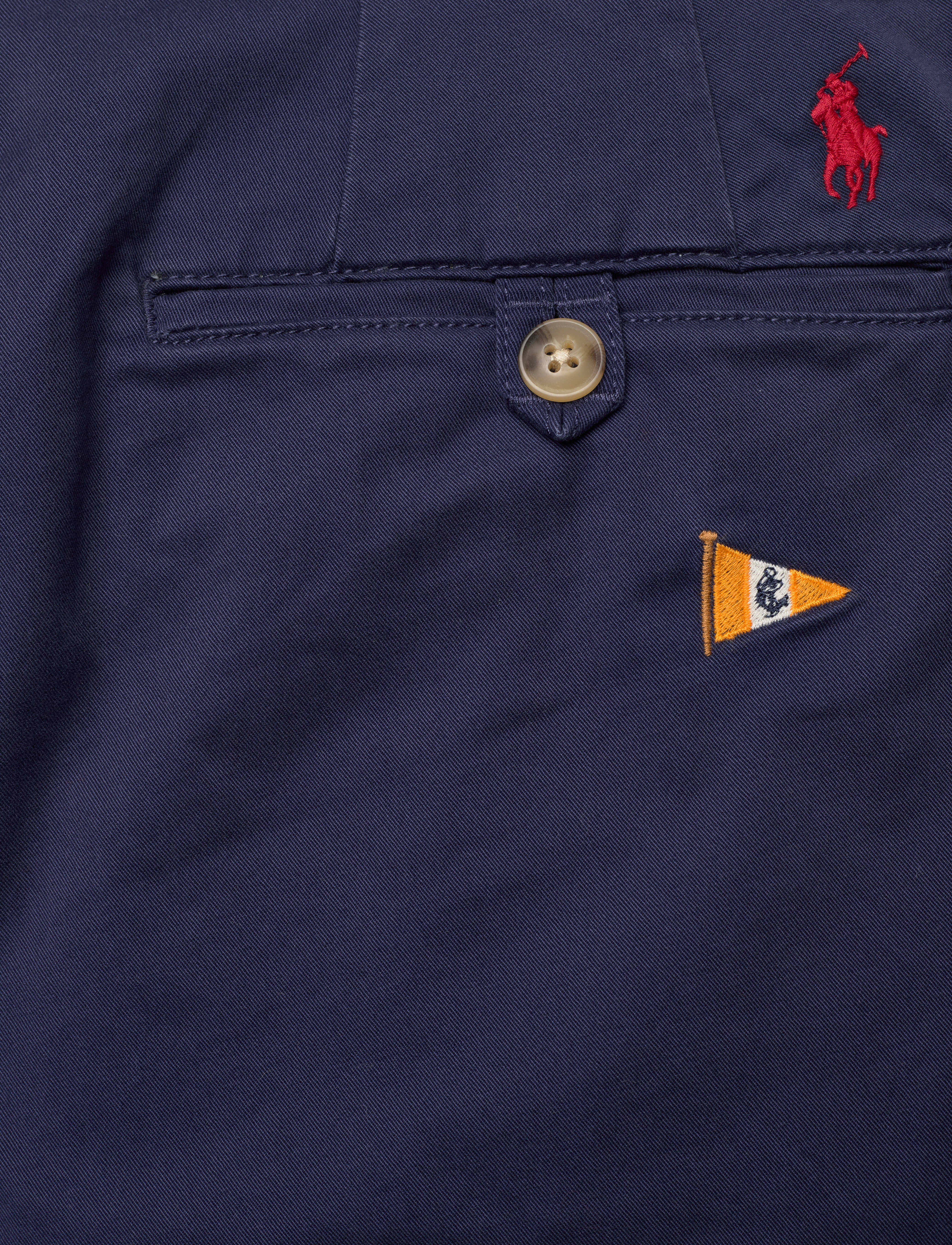 Polo Ralph Lauren - Stretch Slim Fit Embroidered Pant - newport navy w/fl - 4