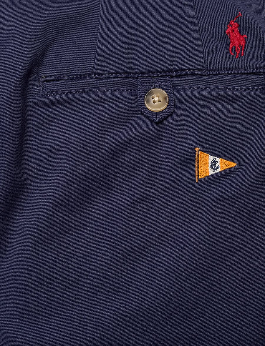 Polo Ralph Lauren - Stretch Slim Fit Embroidered Pant - newport navy w/fl - 4