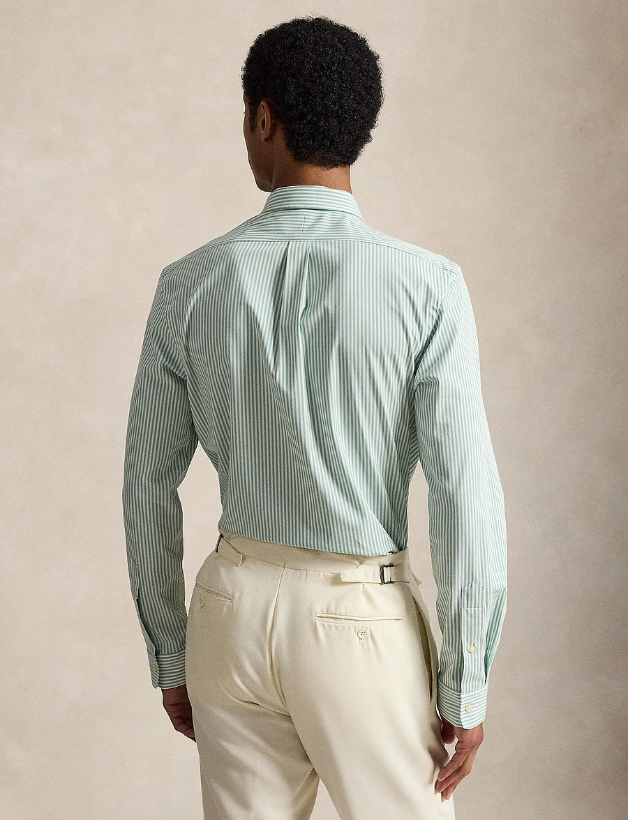 Polo Ralph Lauren - Slim Fit Striped Stretch Poplin Shirt - gestreifte hemden - 4655ad essex gree - 3