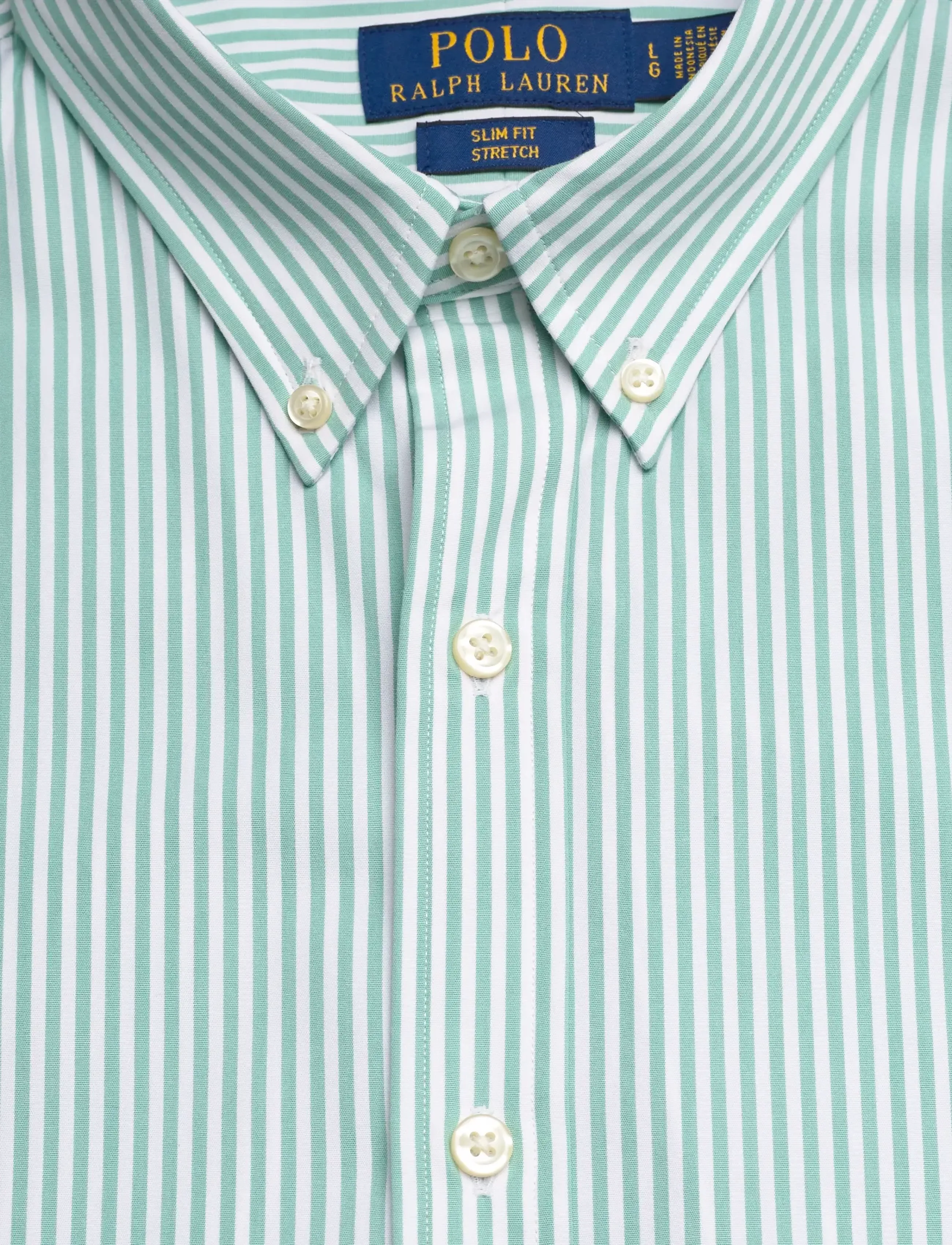 Polo Ralph Lauren - Slim Fit Striped Stretch Poplin Shirt - stribede skjorter - 4655ad essex gree - 4