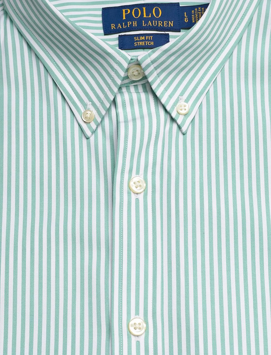 Polo Ralph Lauren - Slim Fit Striped Stretch Poplin Shirt - gestreifte hemden - 4655ad essex gree - 4