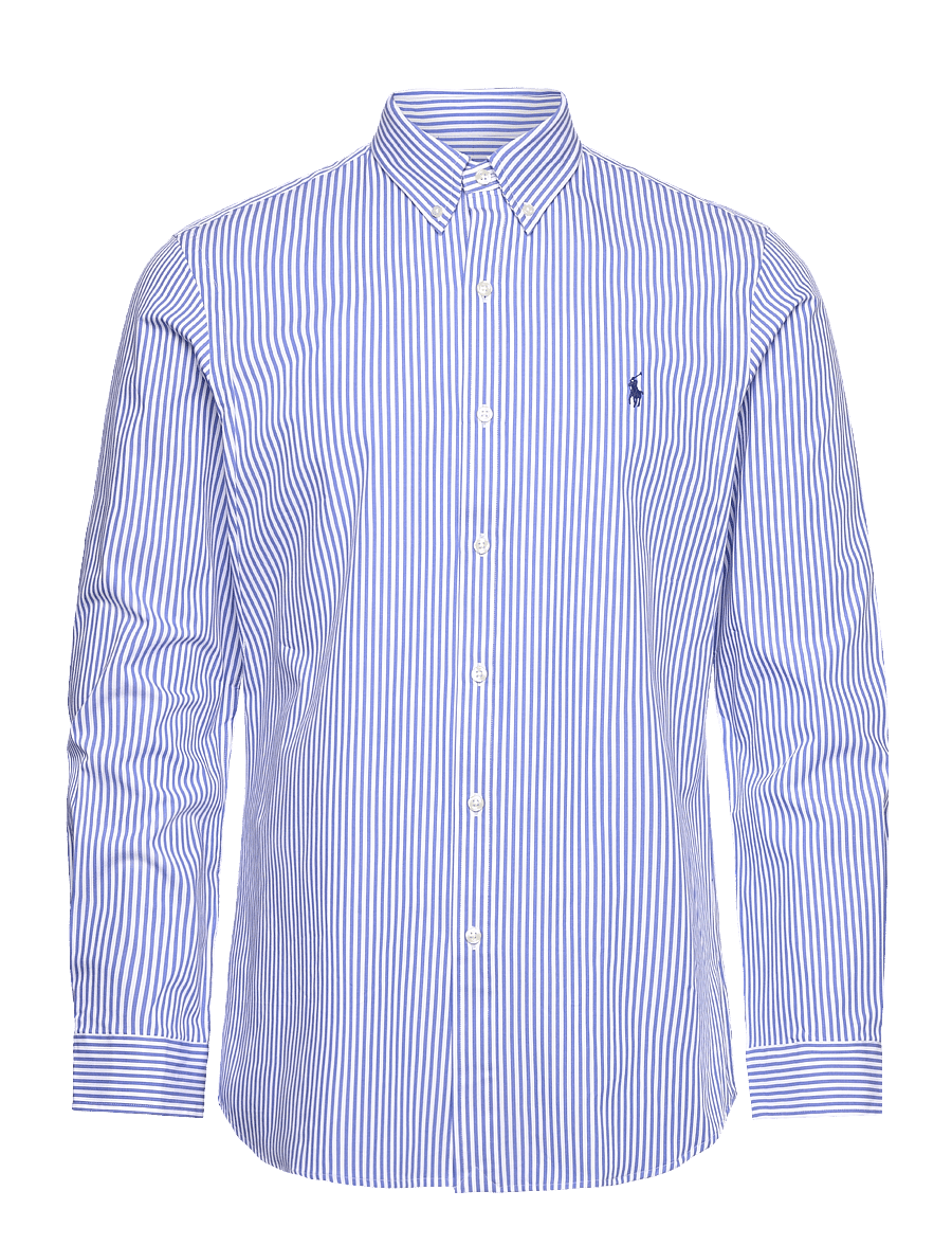 Polo Ralph Lauren - Slim Fit Striped Stretch Poplin Shirt - stripete skjorter - 4655h light blue - 1