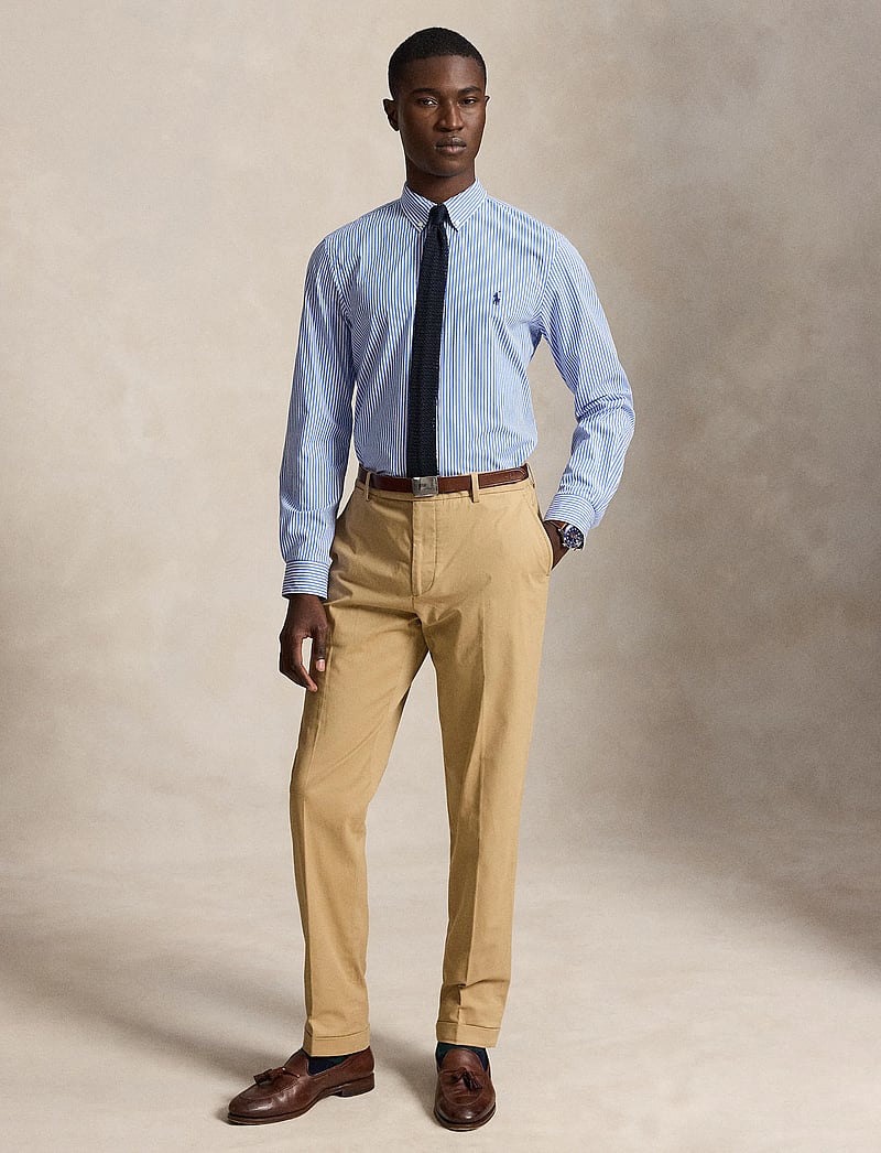 Polo Ralph Lauren - Slim Fit Striped Stretch Poplin Shirt - gestreifte hemden - 4655h light blue - 0