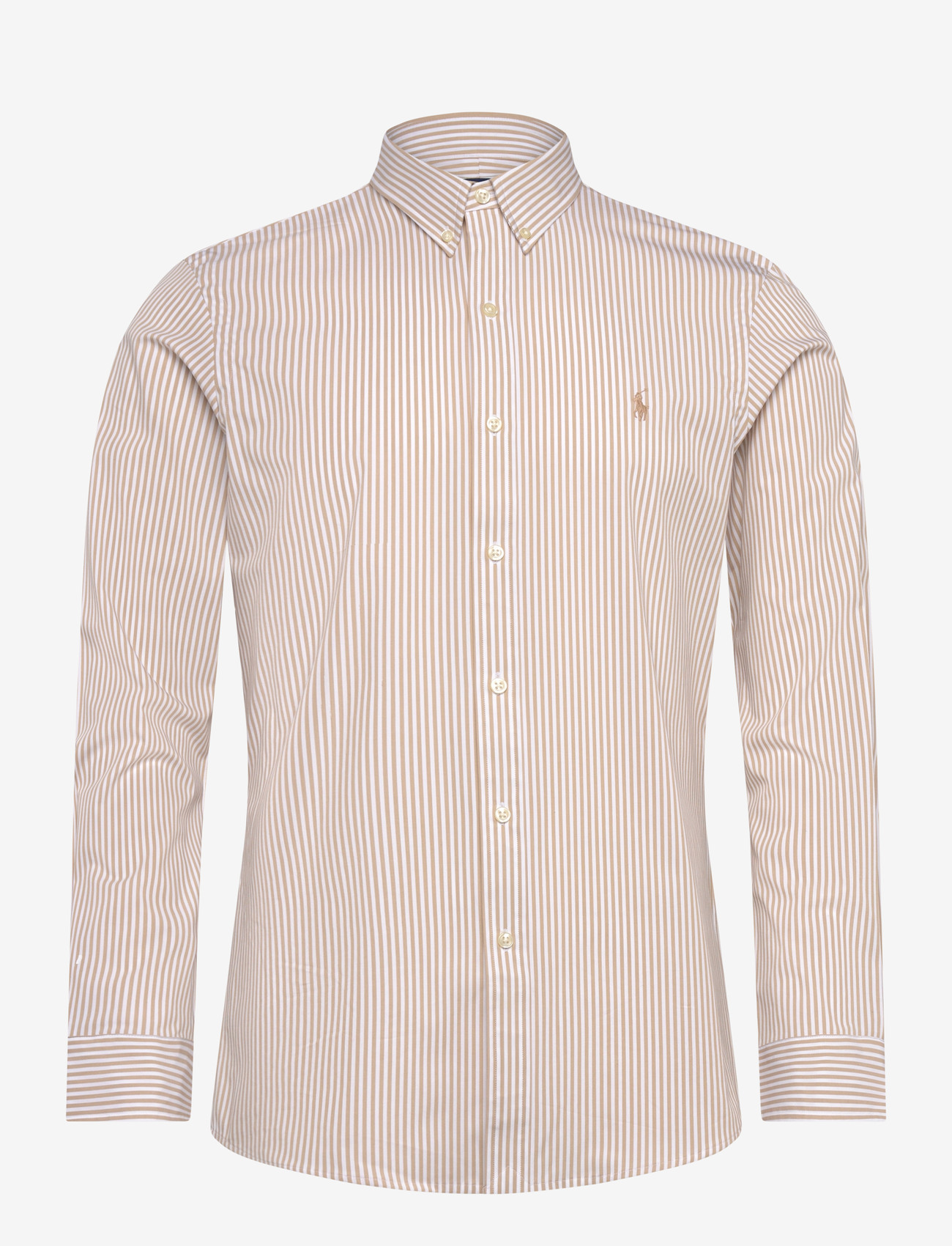 Polo Ralph Lauren - Slim Fit Striped Stretch Poplin Shirt - triibulised särgid - 4655z coastal bei - 0