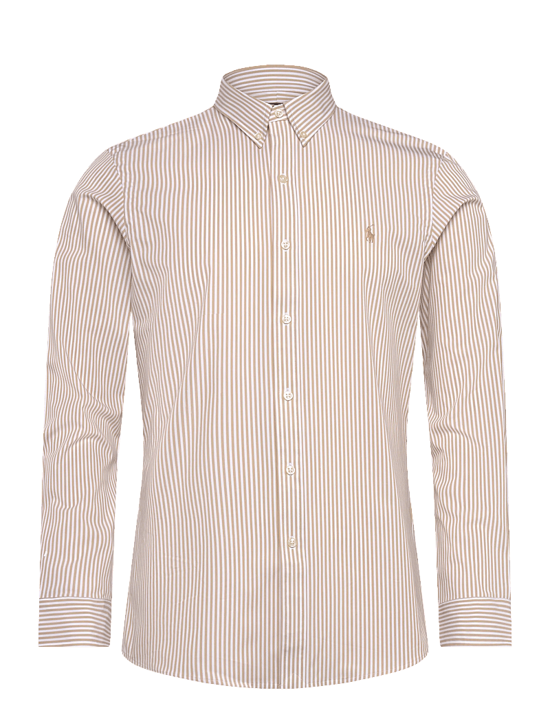 Polo Ralph Lauren - Slim Fit Striped Stretch Poplin Shirt - triibulised särgid - 4655z coastal bei - 0