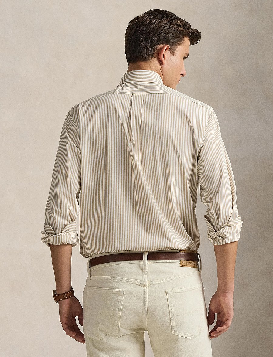 Polo Ralph Lauren - Slim Fit Striped Stretch Poplin Shirt - gestreifte hemden - 4655z coastal bei - 3