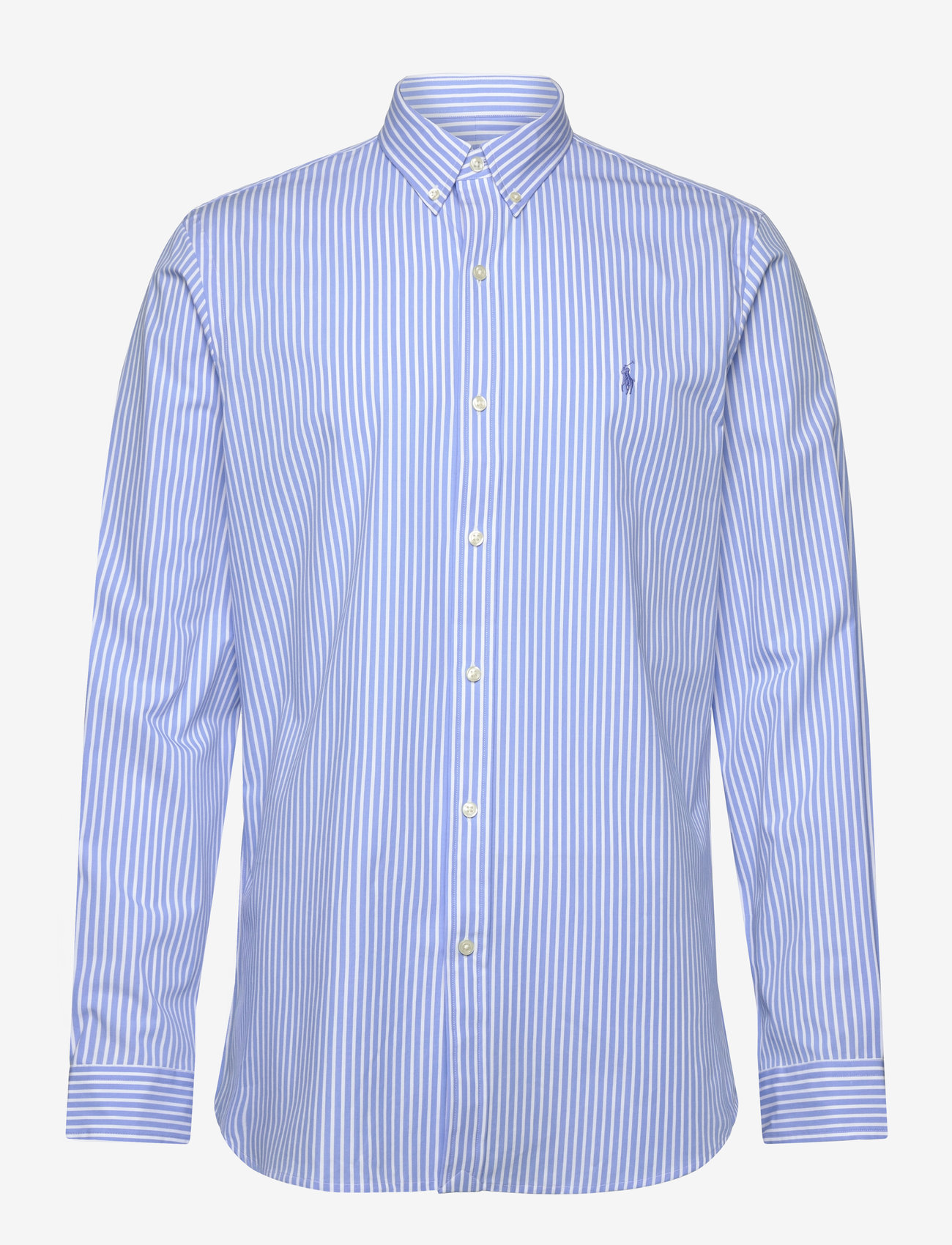 Polo Ralph Lauren - Slim Fit Striped Stretch Poplin Shirt - basic skjorter - 6779a canvas blue - 0