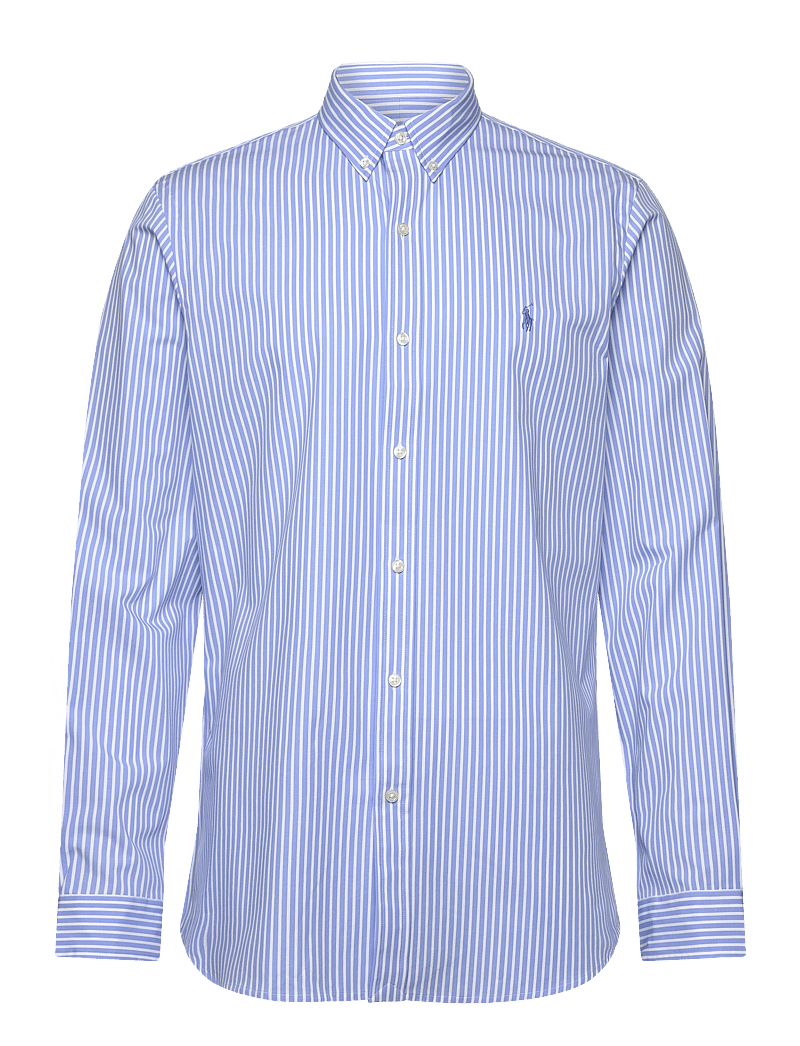 Polo Ralph Lauren - Slim Fit Striped Stretch Poplin Shirt - basic skjorter - 6779a canvas blue - 0