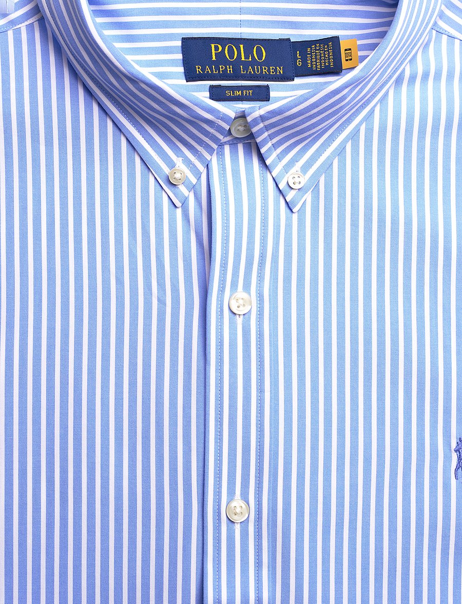Polo Ralph Lauren - Slim Fit Striped Stretch Poplin Shirt - gestreifte hemden - 6779a canvas blue - 2
