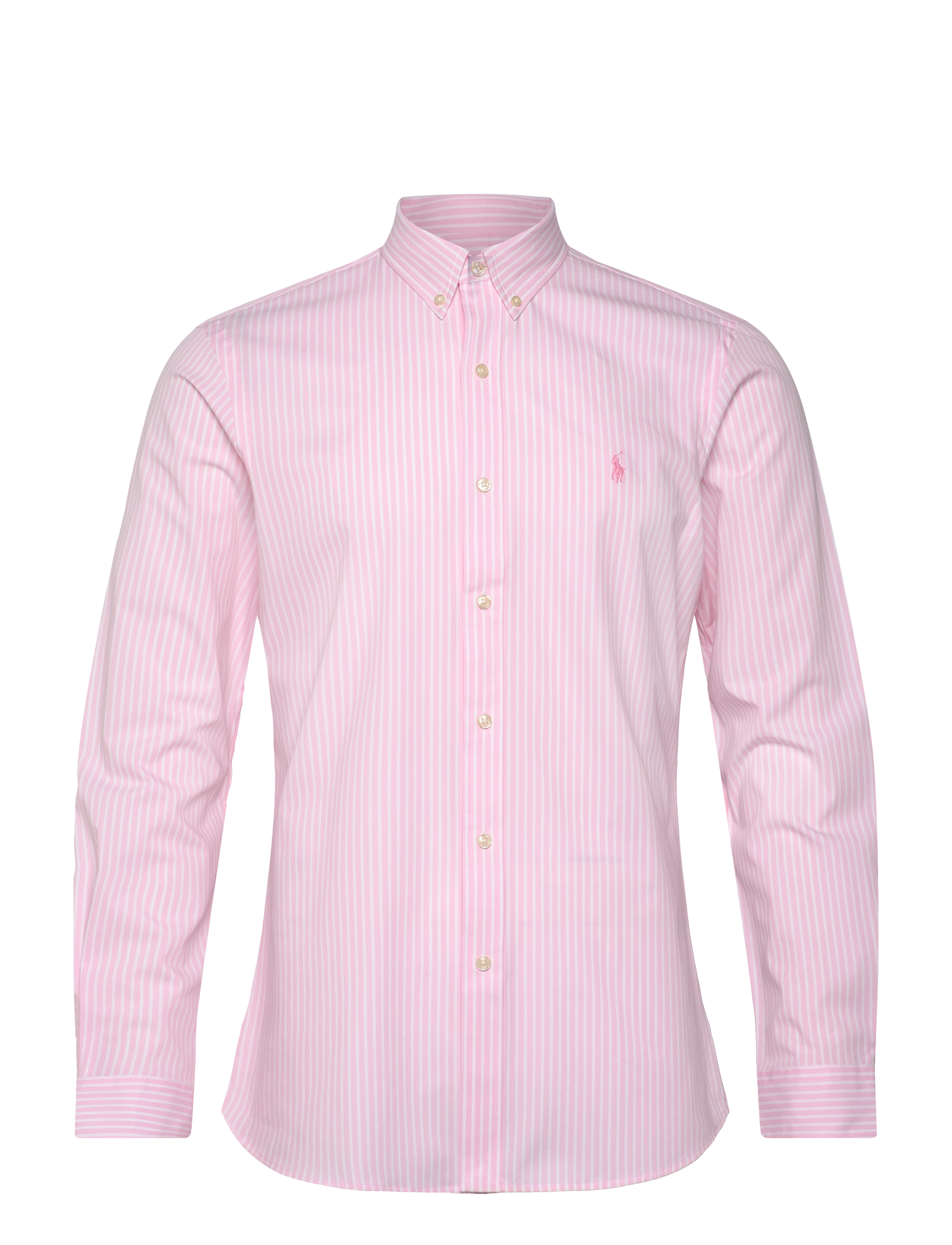 Polo Ralph Lauren Slim Fit Striped Stretch Poplin Shirt - Casual shirts - 6779B CARMEL PINK / pink/rose