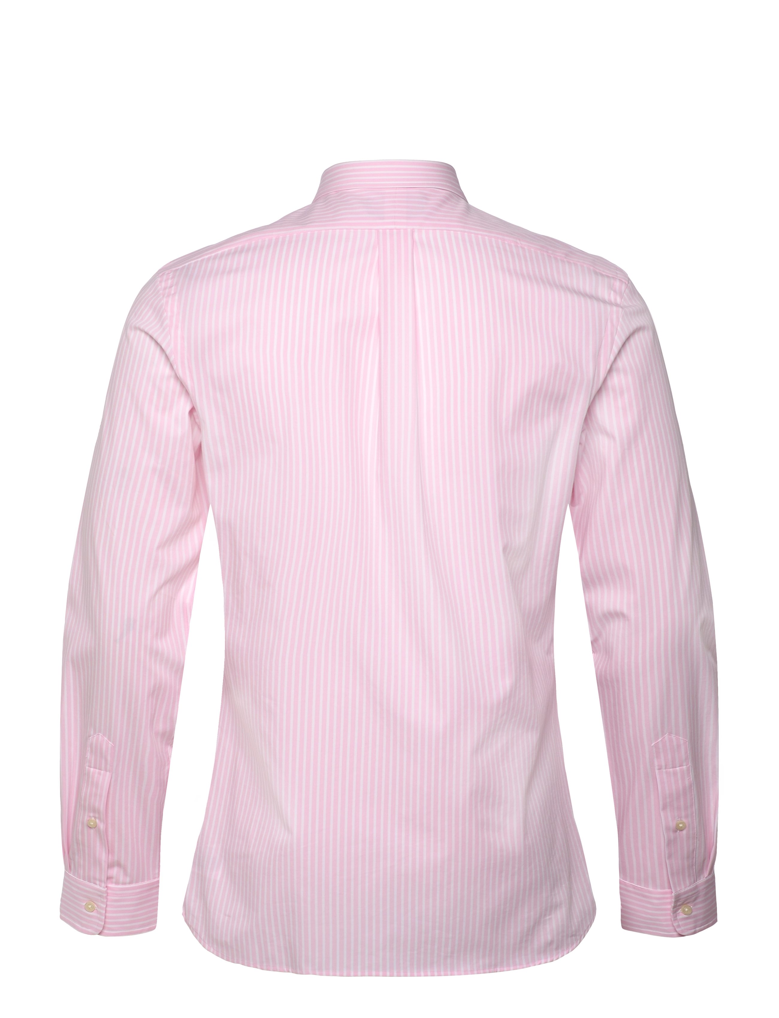 Polo Ralph Lauren - Slim Fit Striped Stretch Poplin Shirt - triibulised särgid - 6779b carmel pink - 1