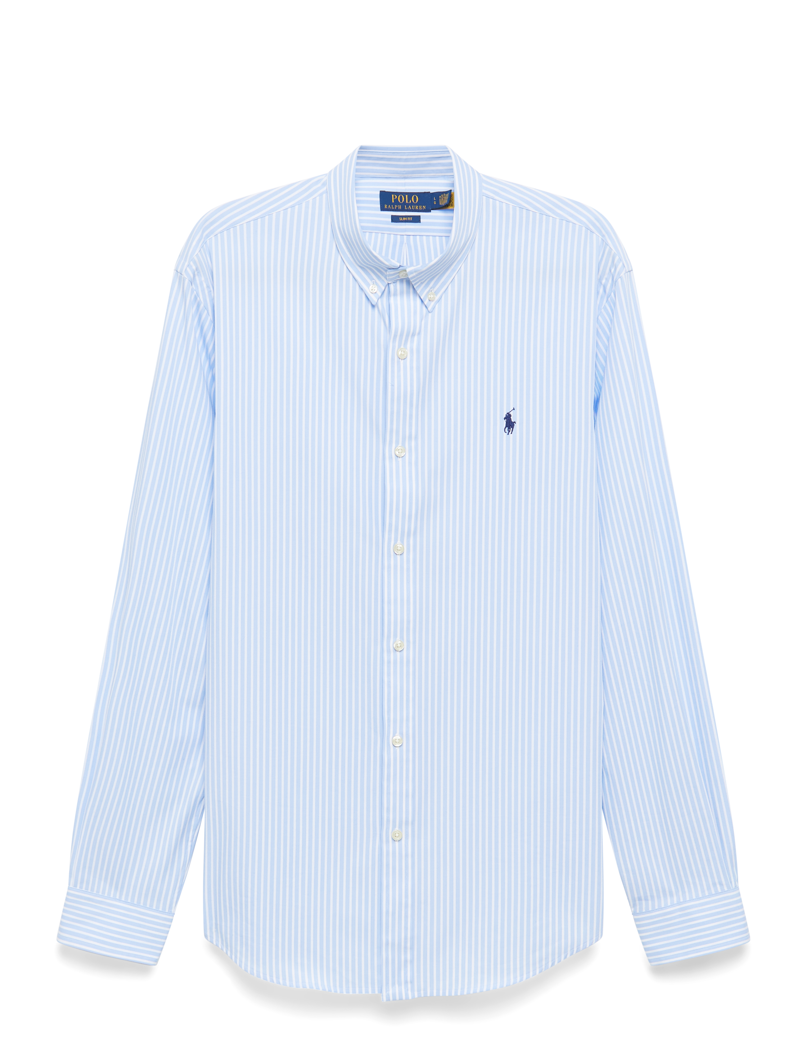 Polo Ralph Lauren Slim Fit Striped Stretch Poplin Shirt - Tøj - 6779F AUSTIN BLUE / blue