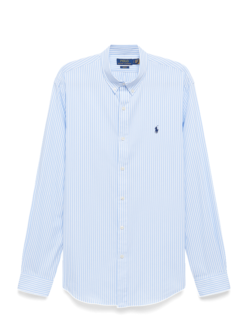 Polo Ralph Lauren - Slim Fit Striped Stretch Poplin Shirt - basic skjortor - 6779f austin blue - 2