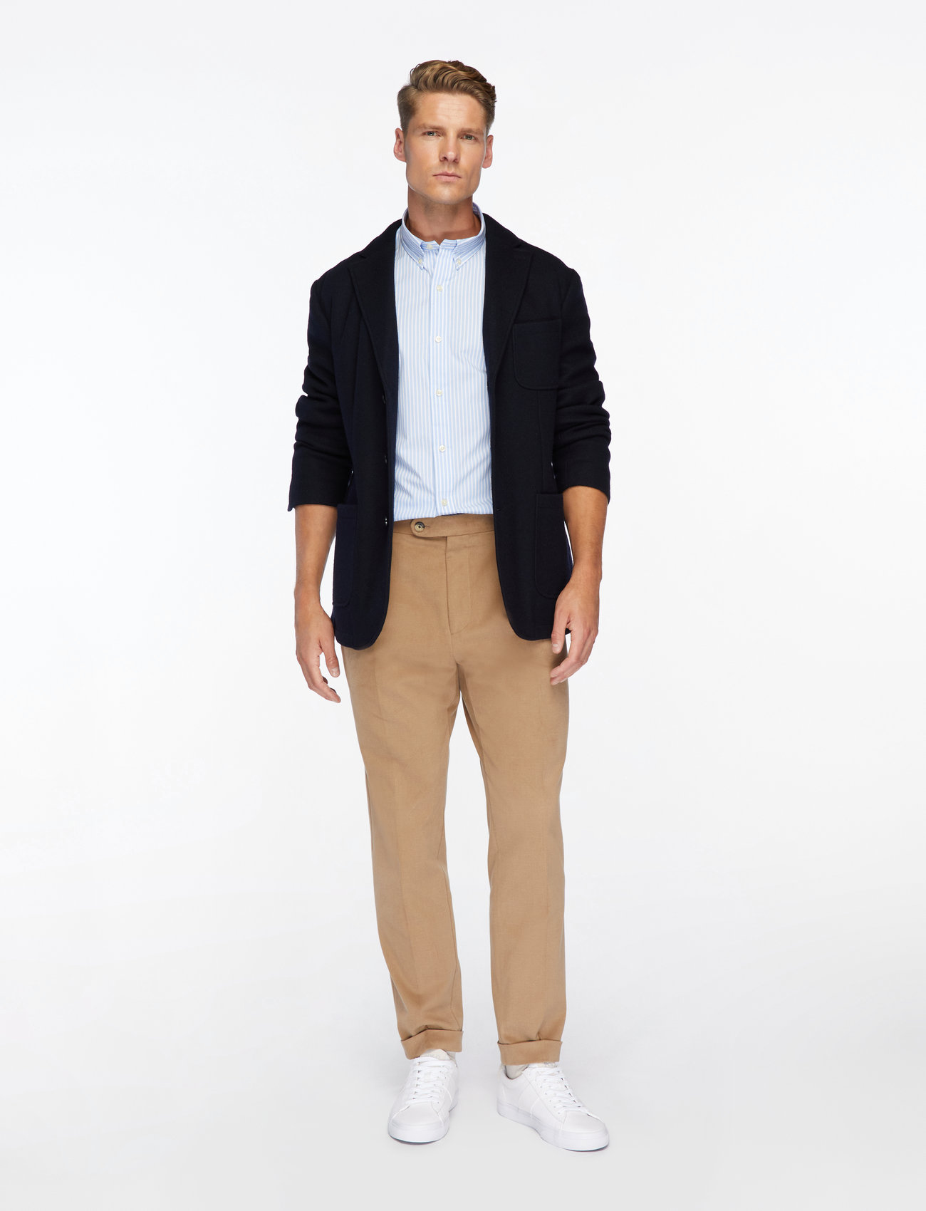 Polo Ralph Lauren - Slim Fit Striped Stretch Poplin Shirt - basic skjortor - 6779f austin blue - 3