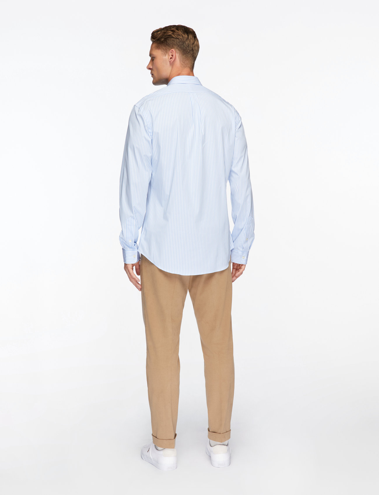 Polo Ralph Lauren - Slim Fit Striped Stretch Poplin Shirt - basic skjortor - 6779f austin blue - 5