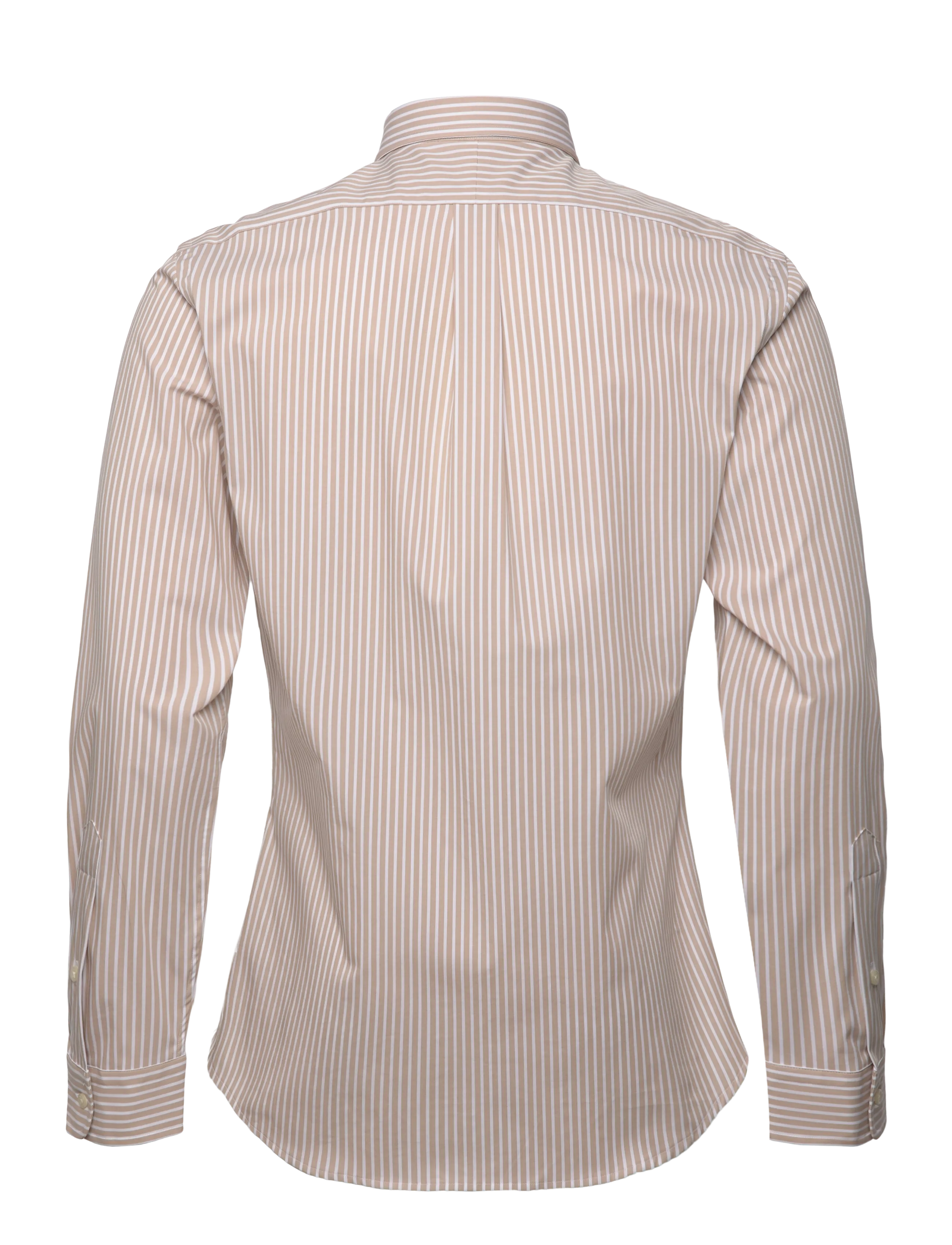Polo Ralph Lauren - Slim Fit Striped Stretch Poplin Shirt - stribede skjorter - 6779i coastal bei - 1