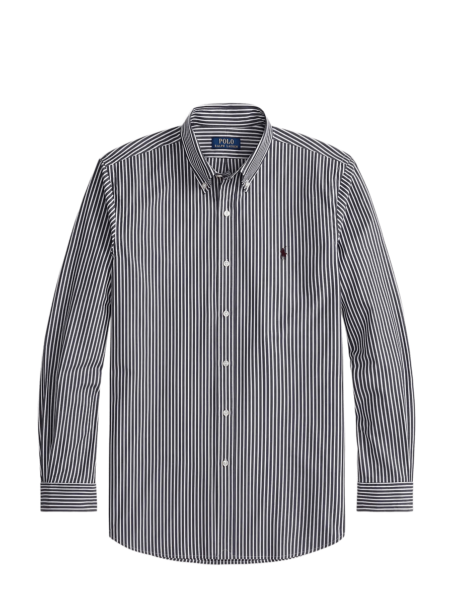 Polo Ralph Lauren - Slim Fit Striped Stretch Poplin Shirt - gestreifte hemden - 6779j newport nav - 1