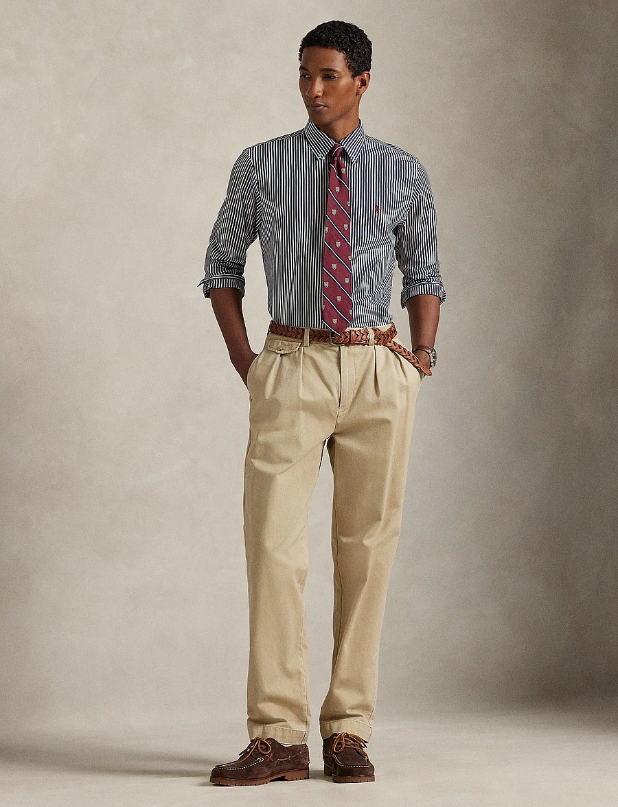 Polo Ralph Lauren - Slim Fit Striped Stretch Poplin Shirt - gestreifte hemden - 6779j newport nav - 0